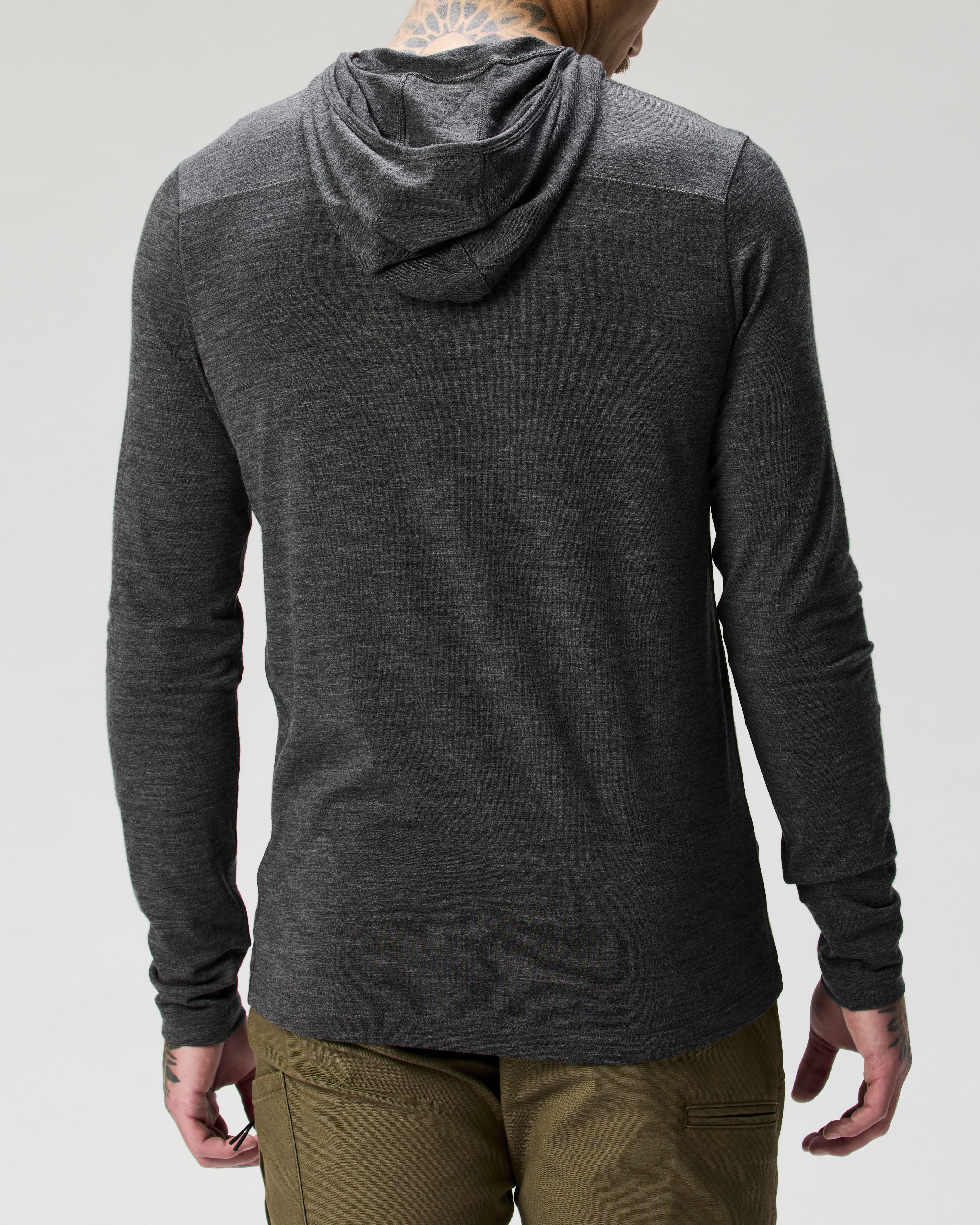 Proof 72-Hour Merino UPF Hoodie - Charcoal Heather | Pullover