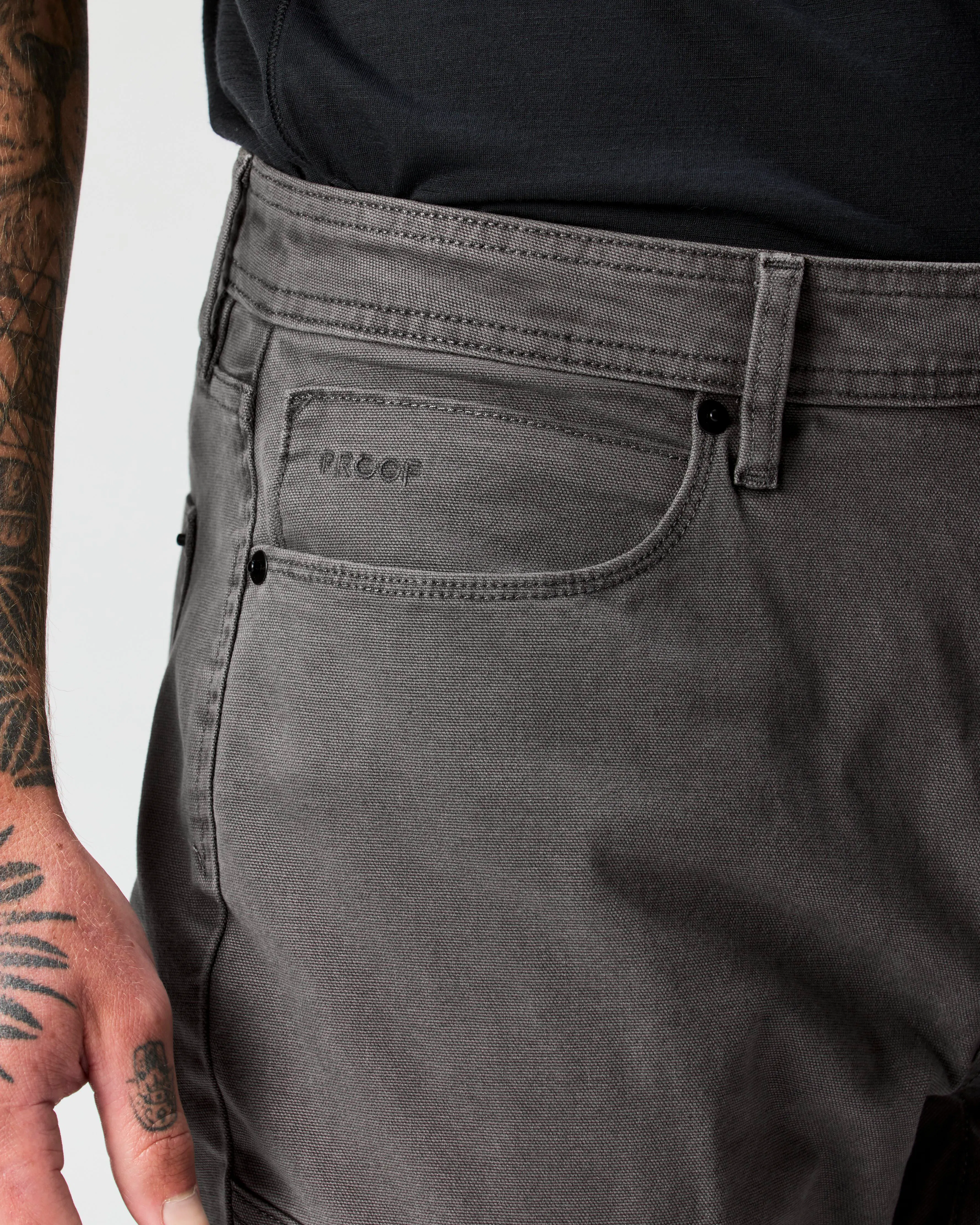 Proof Rover Double-Knee Work Pant - HB Athletic Tapered - Grey