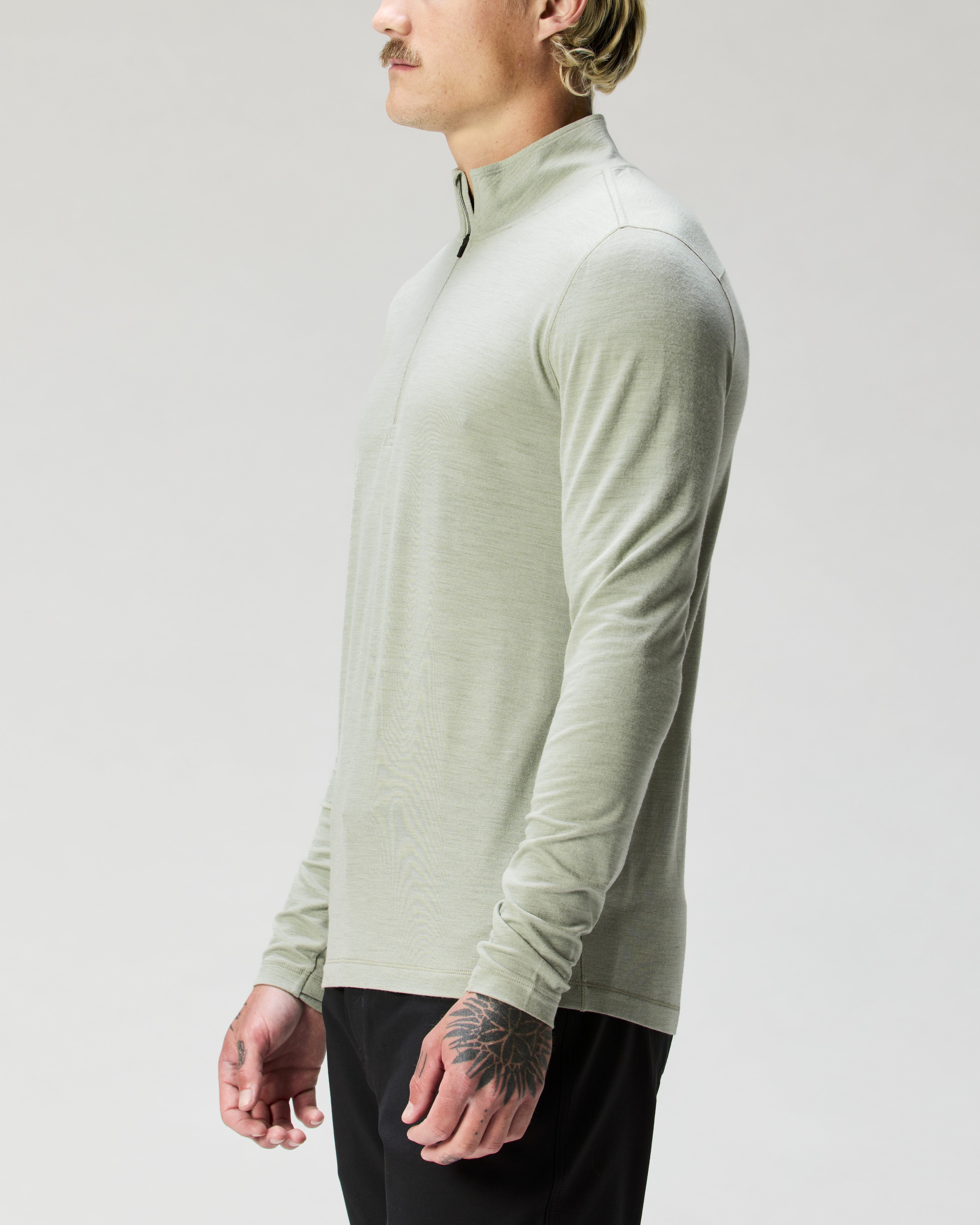 Proof 72-Hour Merino UPF Quarter Zip - Sage | Active Tops | Huckberry