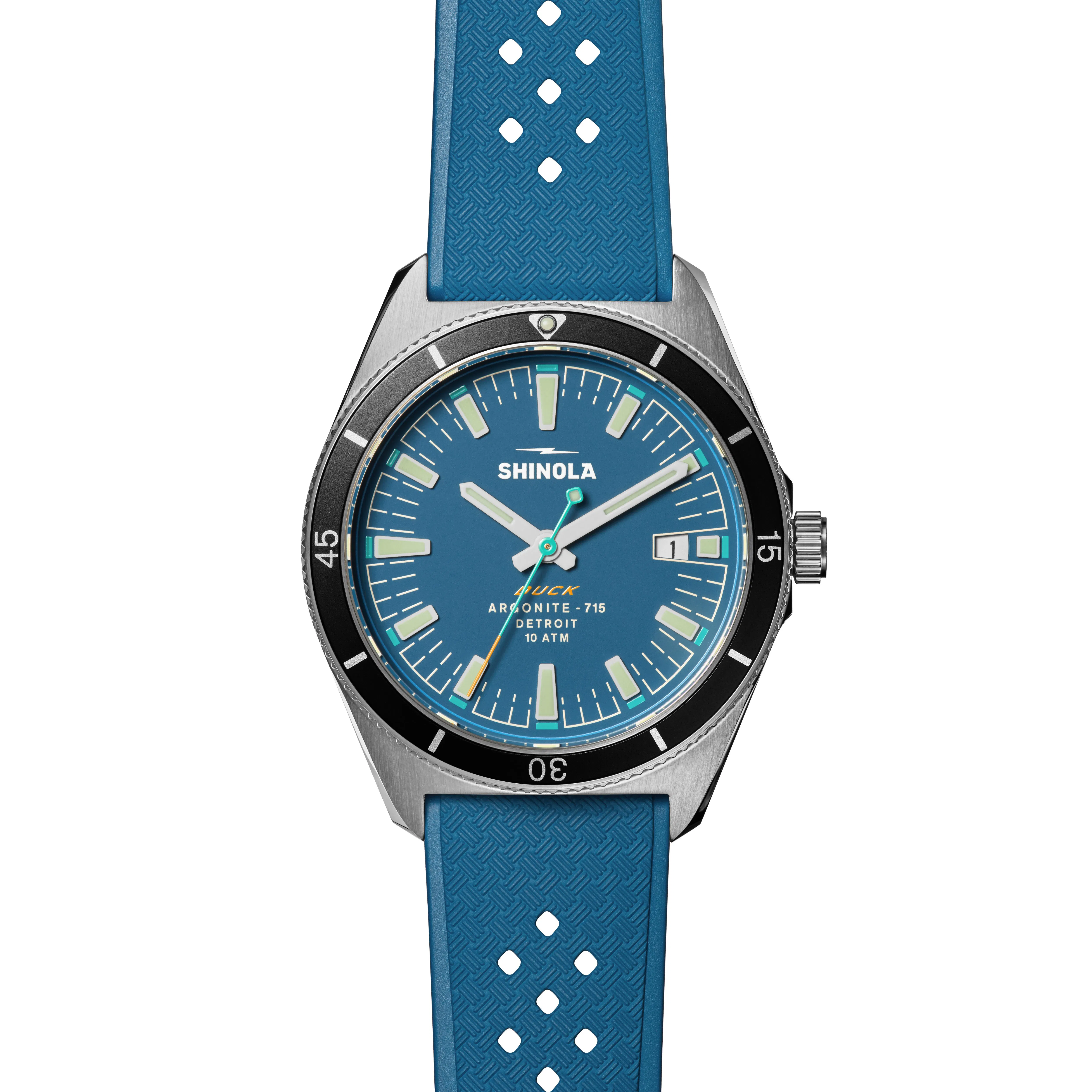 Shinola Duck 3HD 40mm Watch - Blue | Dive Watches | Huckberry