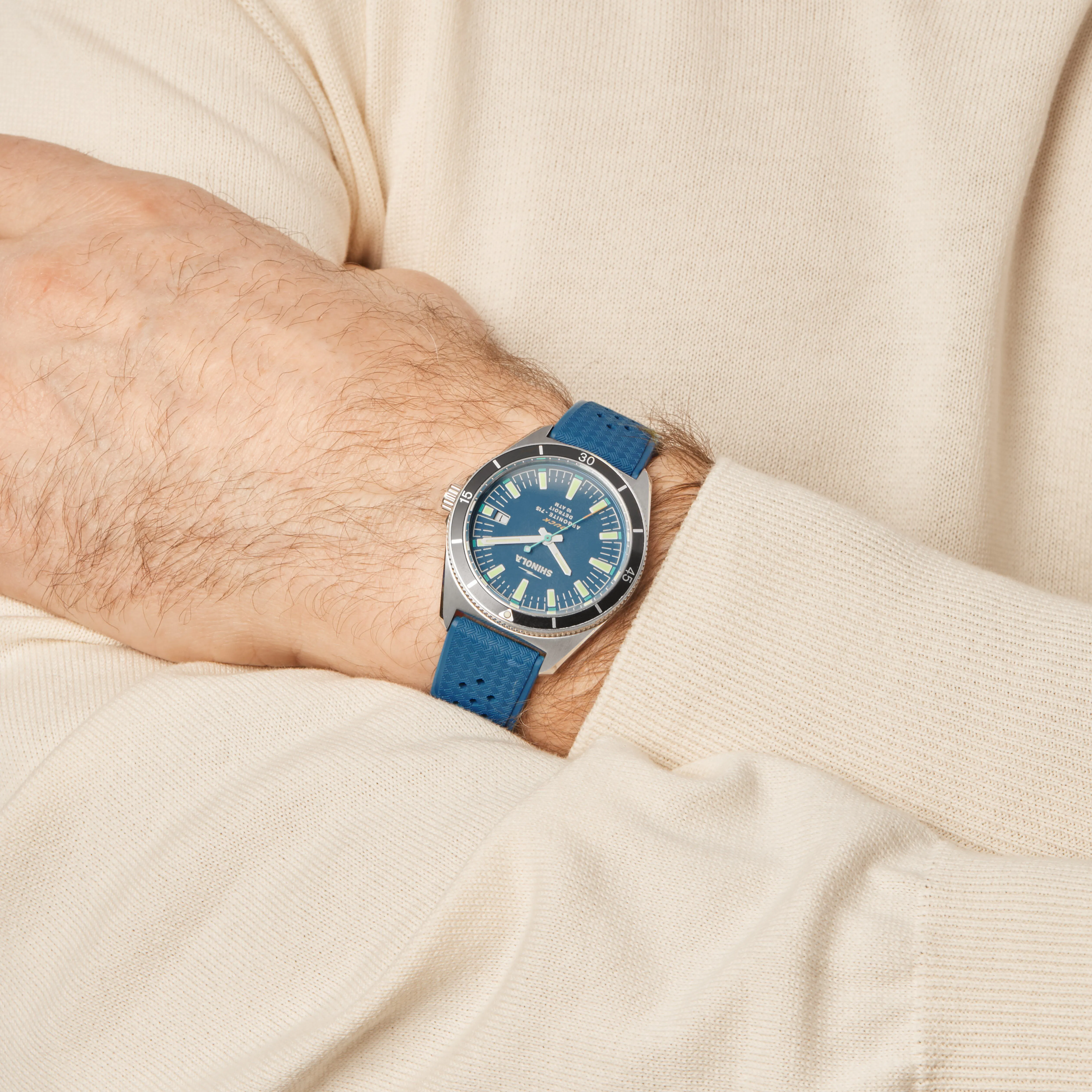Shinola Duck 3HD 40mm Watch - Blue | Dive Watches | Huckberry