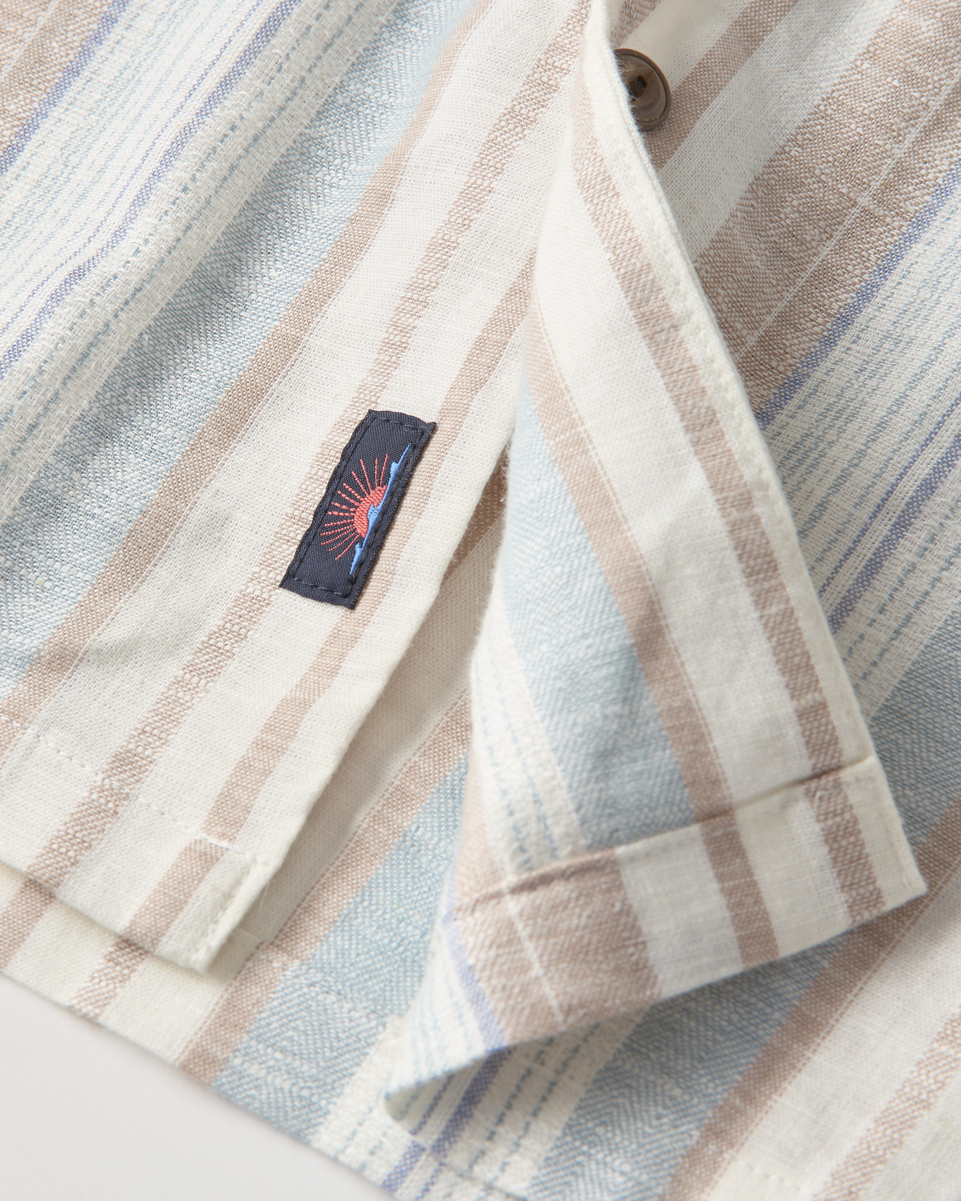 Faherty Brand Breeze Camp Shirt - Golden Beach Stripe
