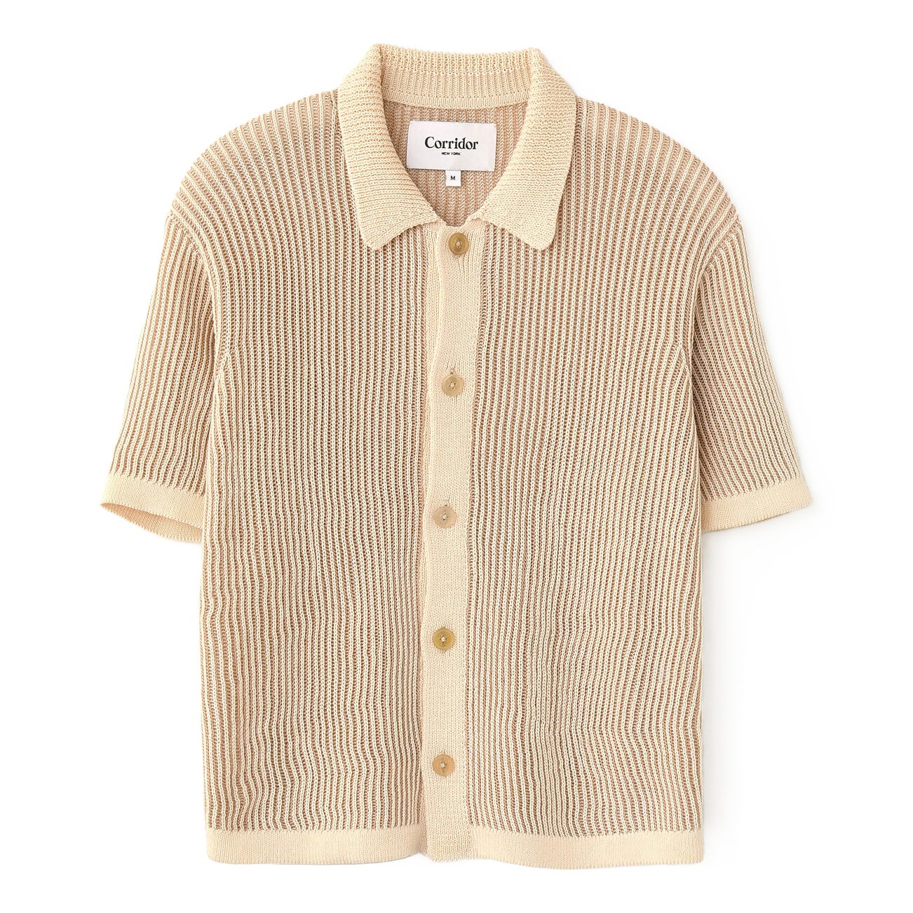 ★★ ★★ Rice Corn Polo Sweater T12F1KPN280MT2 Corridor Plated Sweater Polo - Natural | Polo Shirts | Huckberry