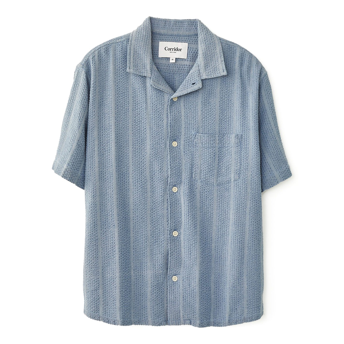シャツ HUECLOSET Seersucker Stripe Thin Shirt Big & Tall Sport Shirt, Short-Sleeve Seersucker Stripe