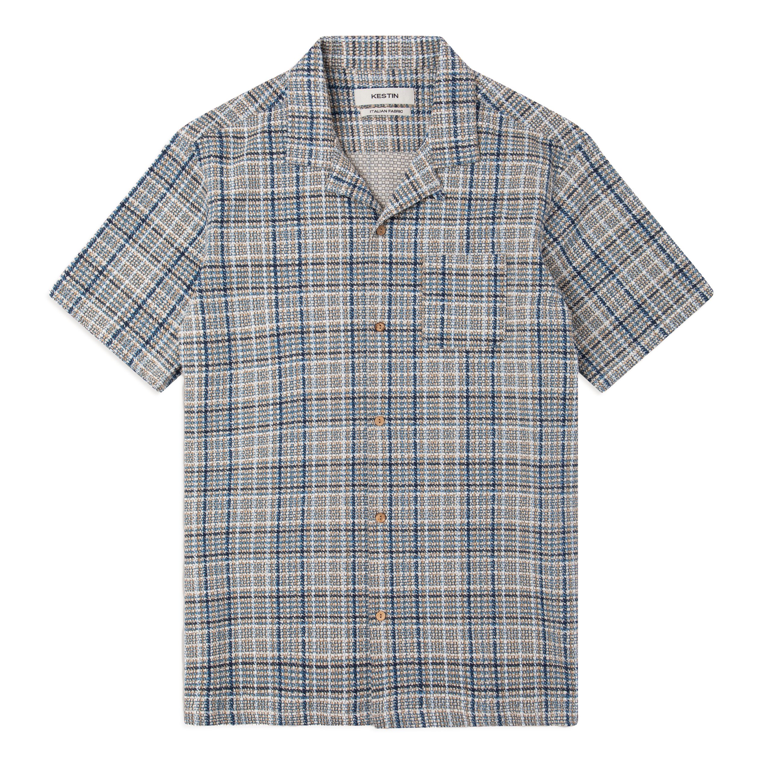 Kestin Crammond Short Sleeve Shirt - Blue Multi Check