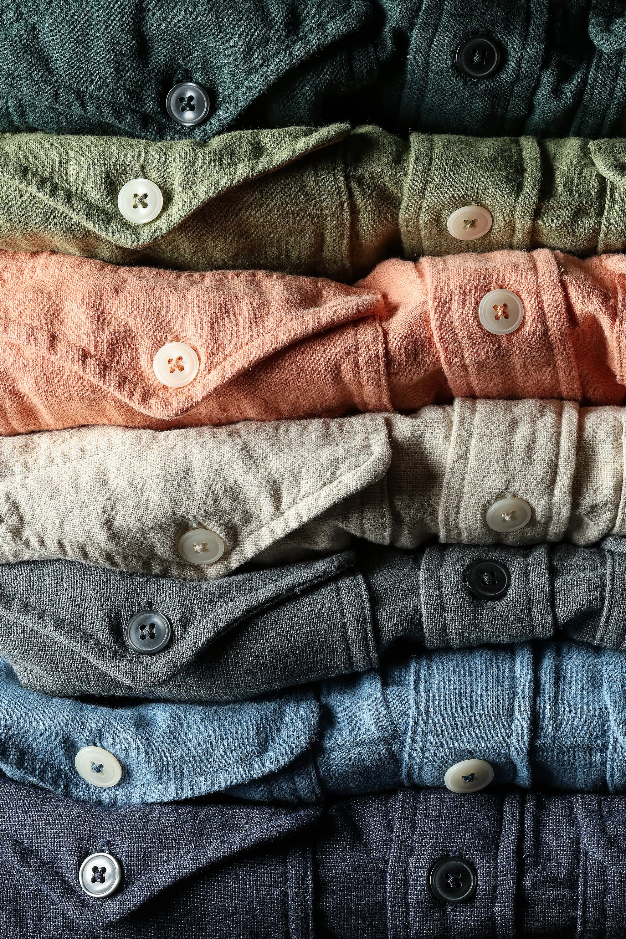 Relwen Slub Linen Workshirt - Coral Fade | Long Sleeve Shirts