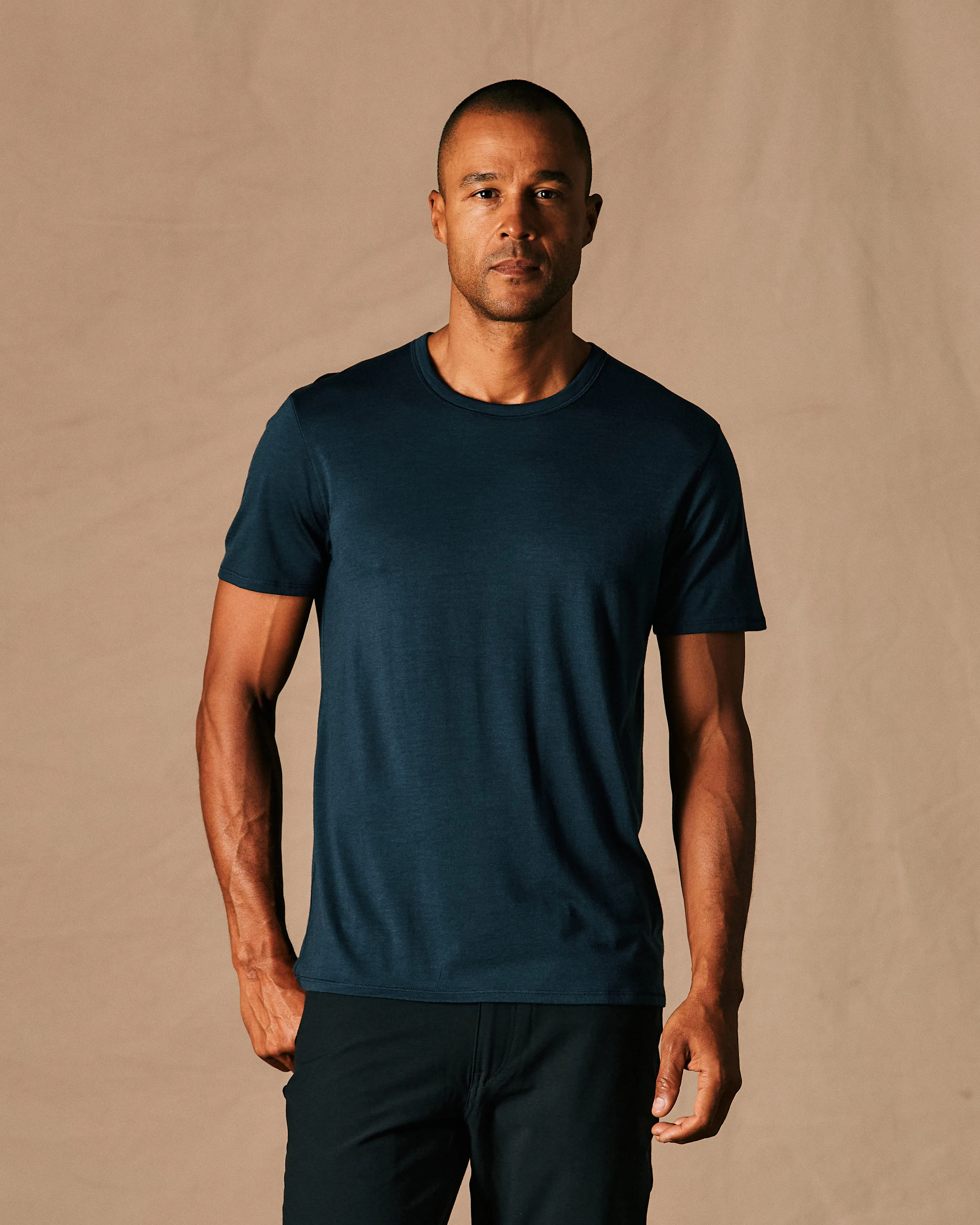 トップス <SNBYA.H> WASHABLE MERINO WOOL A-SHIRT 1 Proof 72-Hour Merino T-Shirt - Classic Fit (Tall) - Navy | T