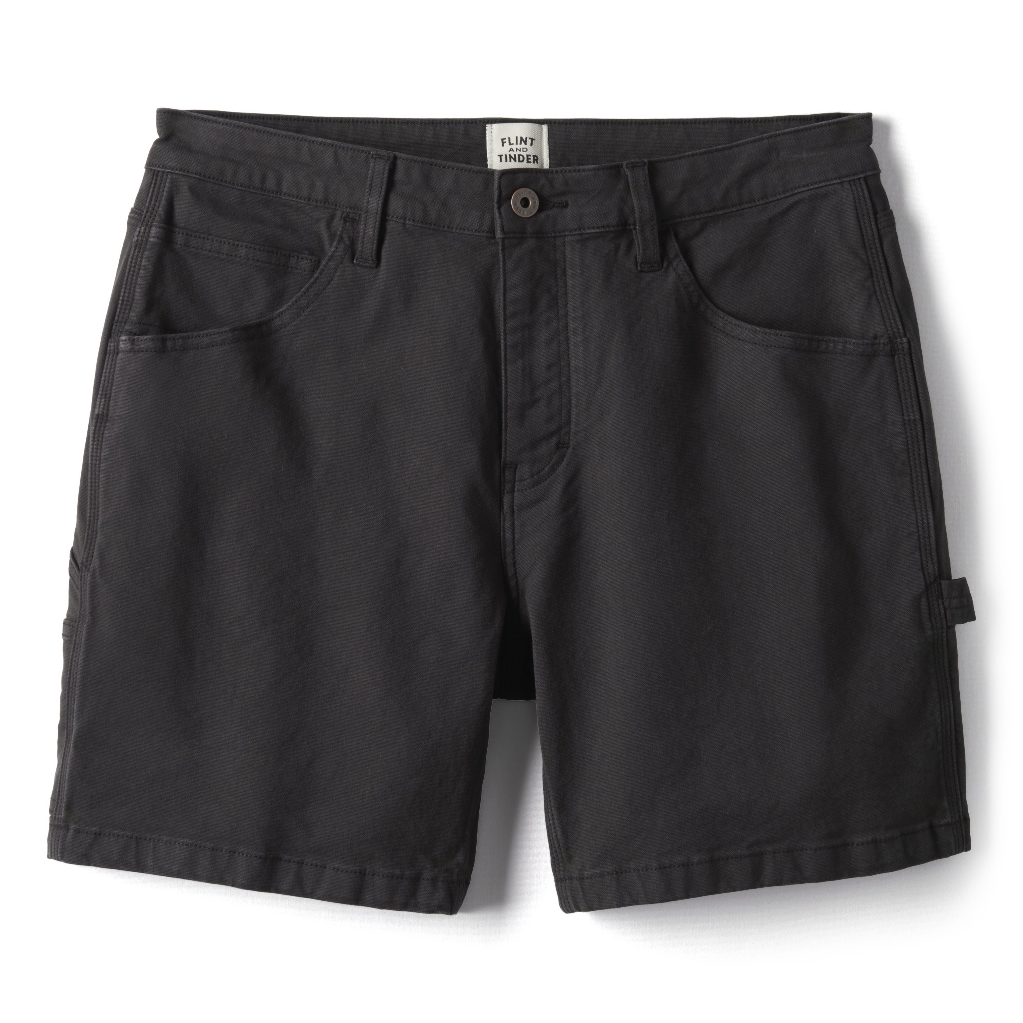 【HI FI FNK】Washed Work Carpenter Shorts FULL BLUE Carpenter Canvas Shorts, Performance Stretch