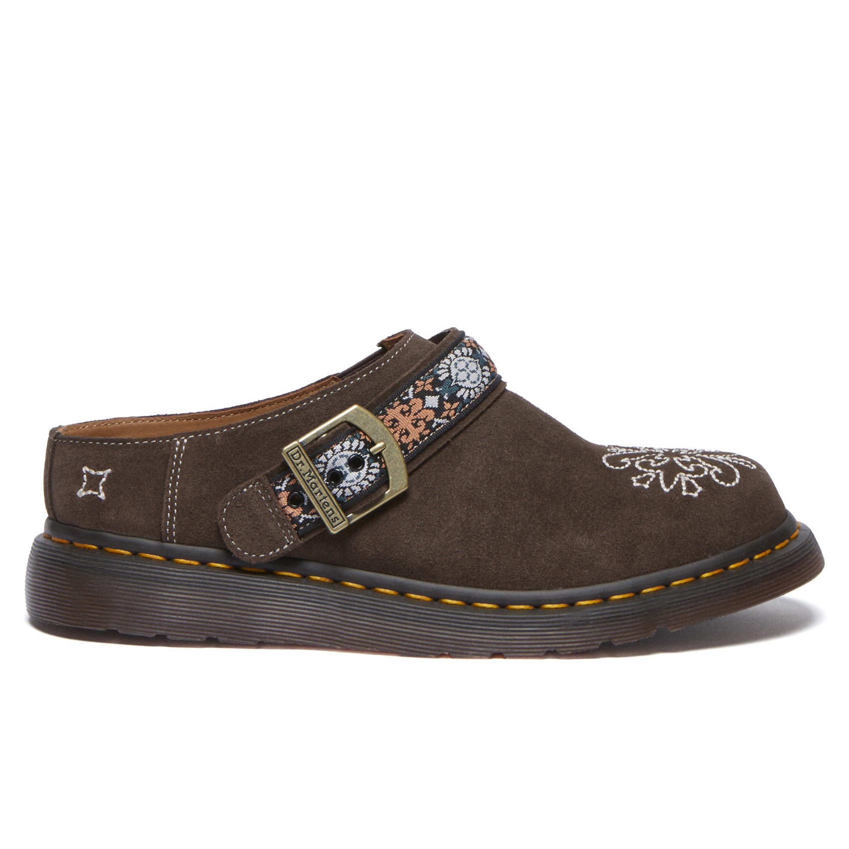 Dr. Martens Isham Plush Suede Reverse - Brown | Mules