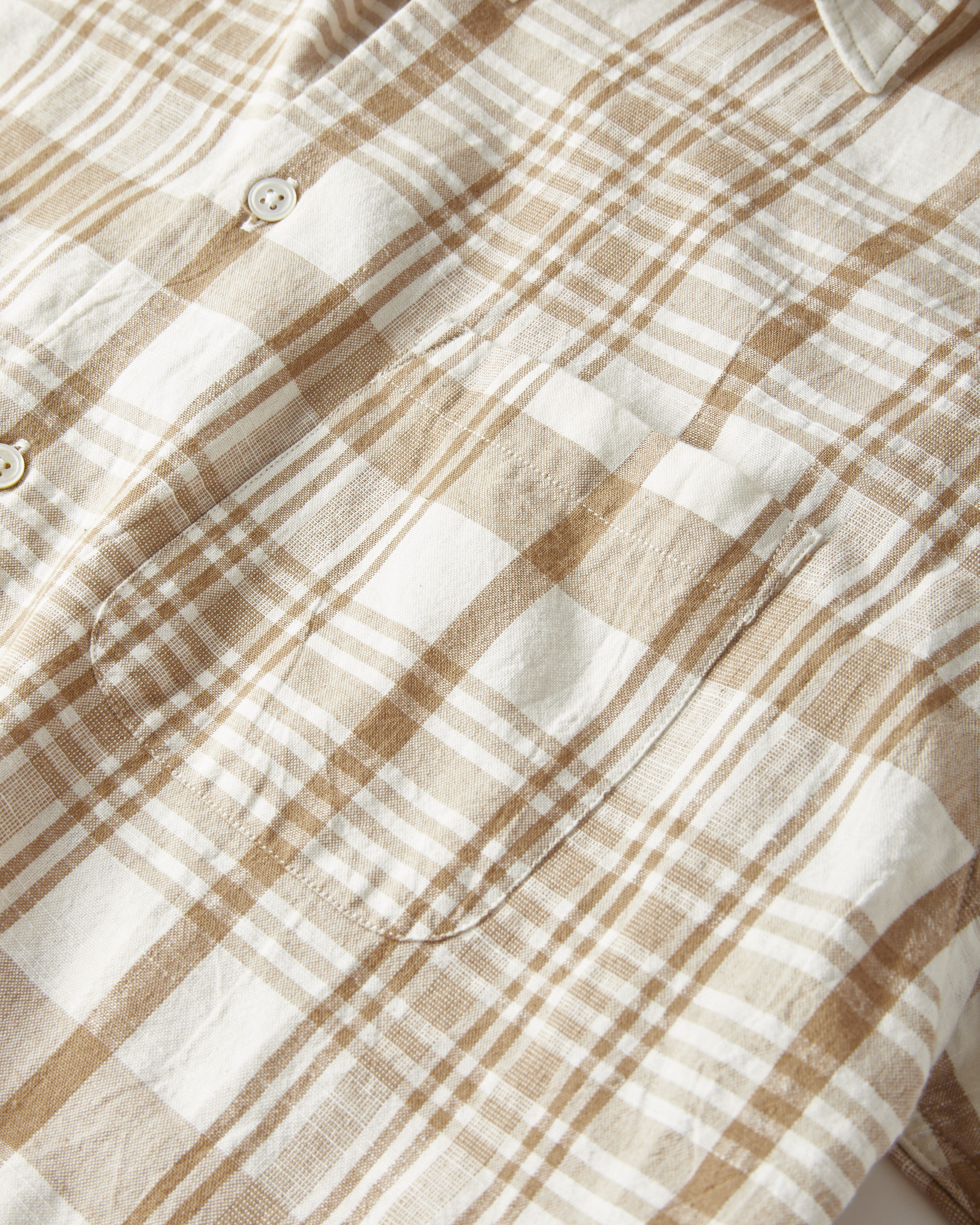 Original Madras Trading Company Lax Short Sleeve Shirt - Wheat