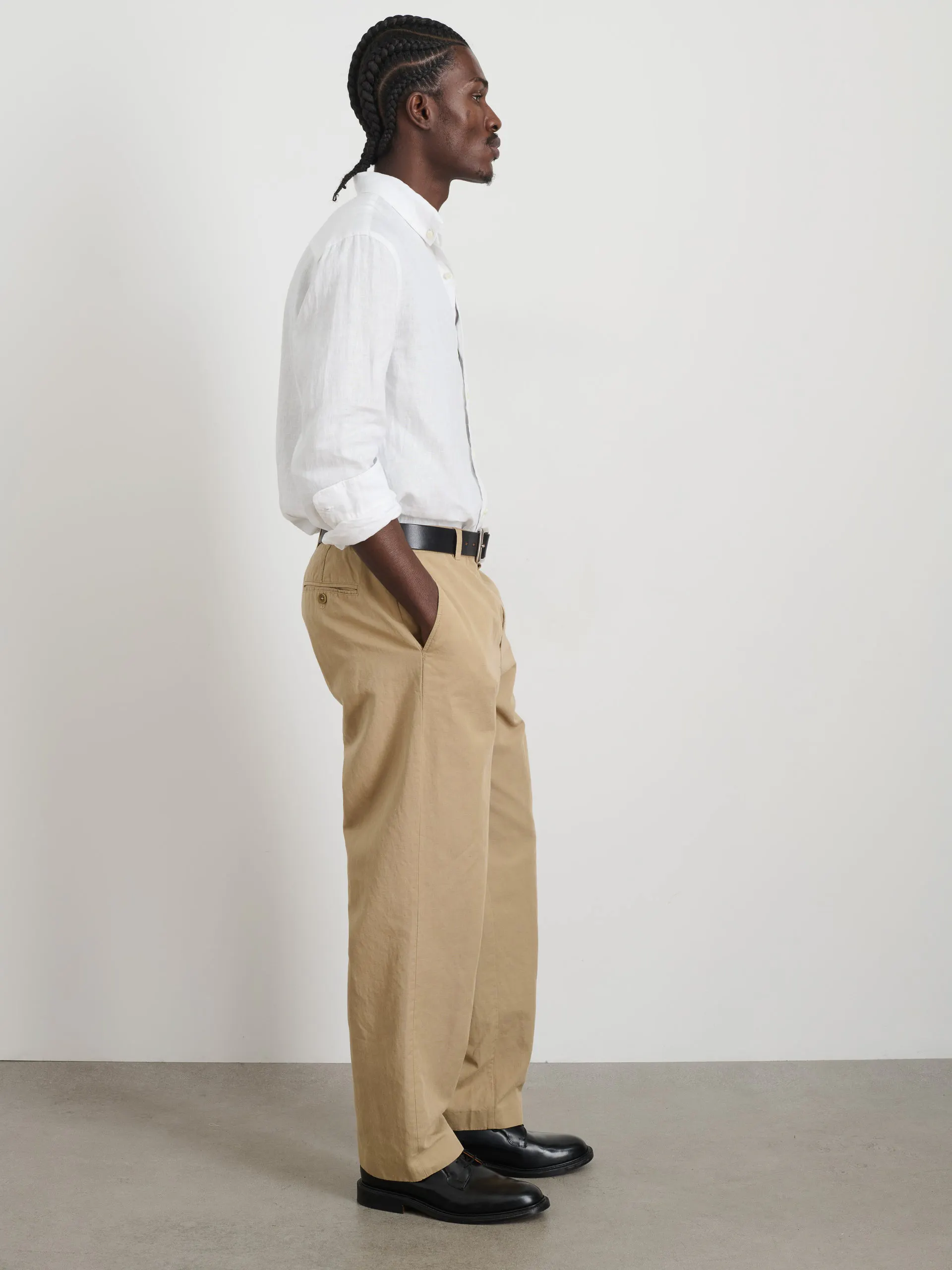 white christmas dresses Pt01 Twill Linen-Cotton Dress Pants 40W
