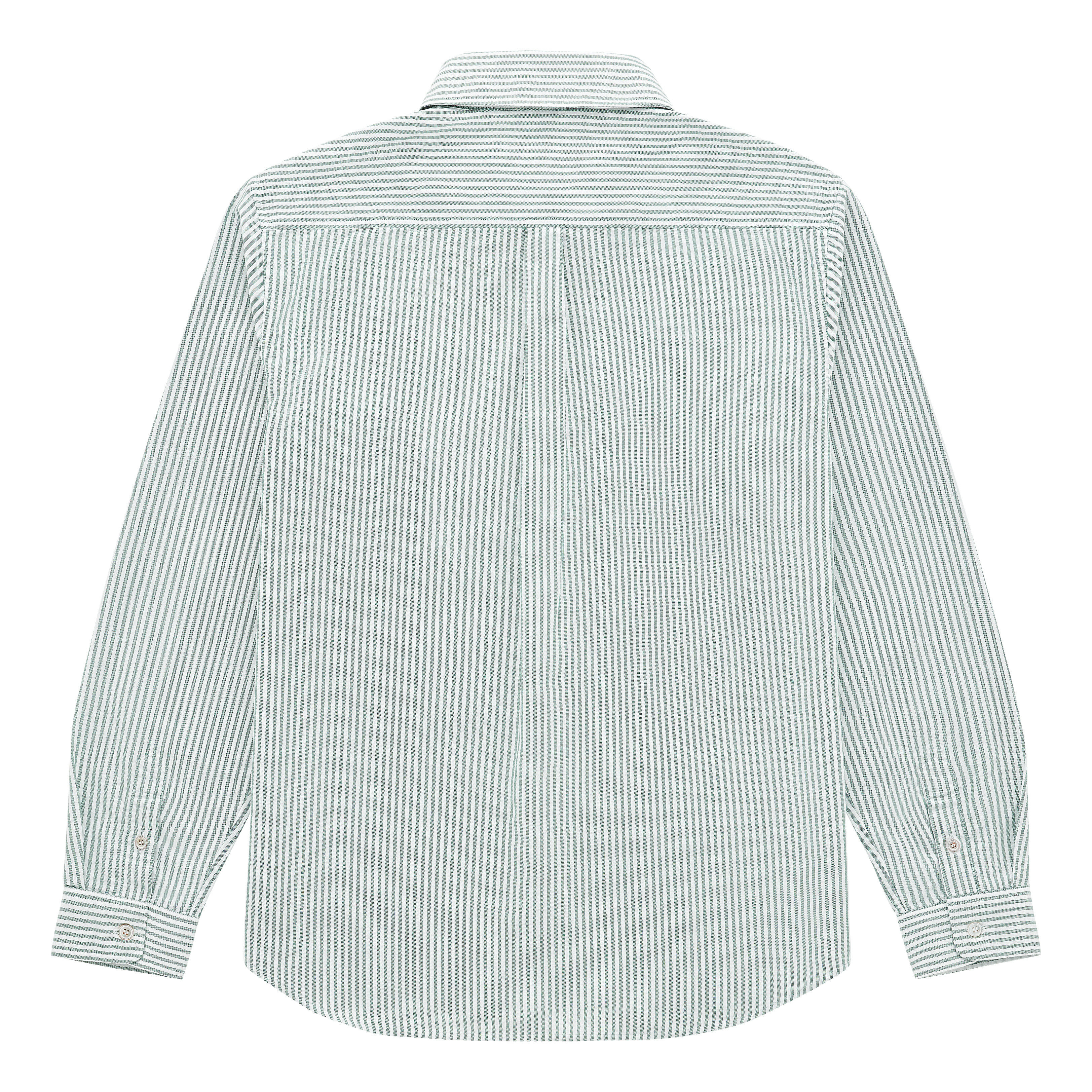 【KOOLOSET】KL Stripe Button Knit Knickerbocker The Beefy Oxford Shirt - Hunter Stripe | Long