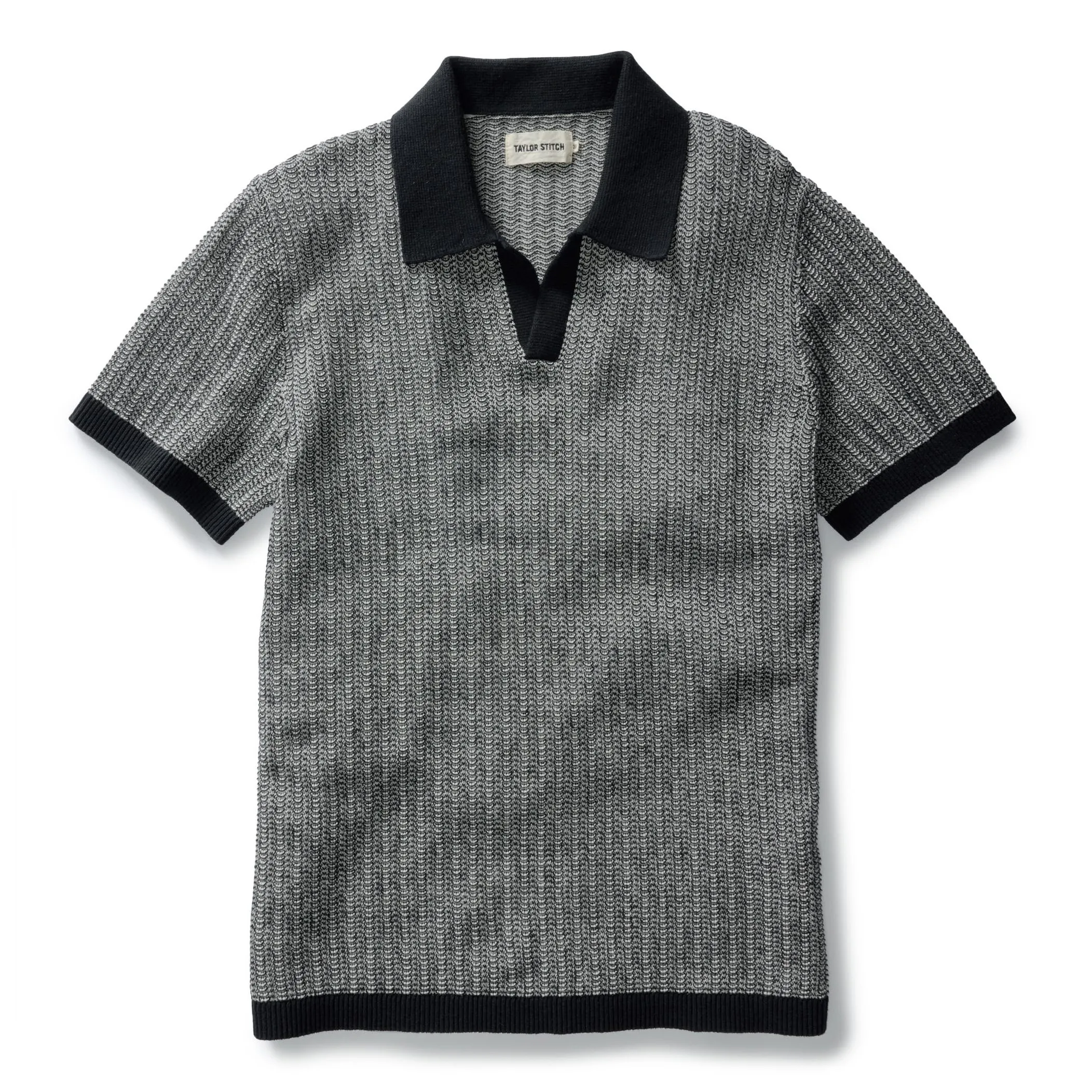 Taylor Stitch The Valencia Sweater Polo - Coal Scallop | Sweater