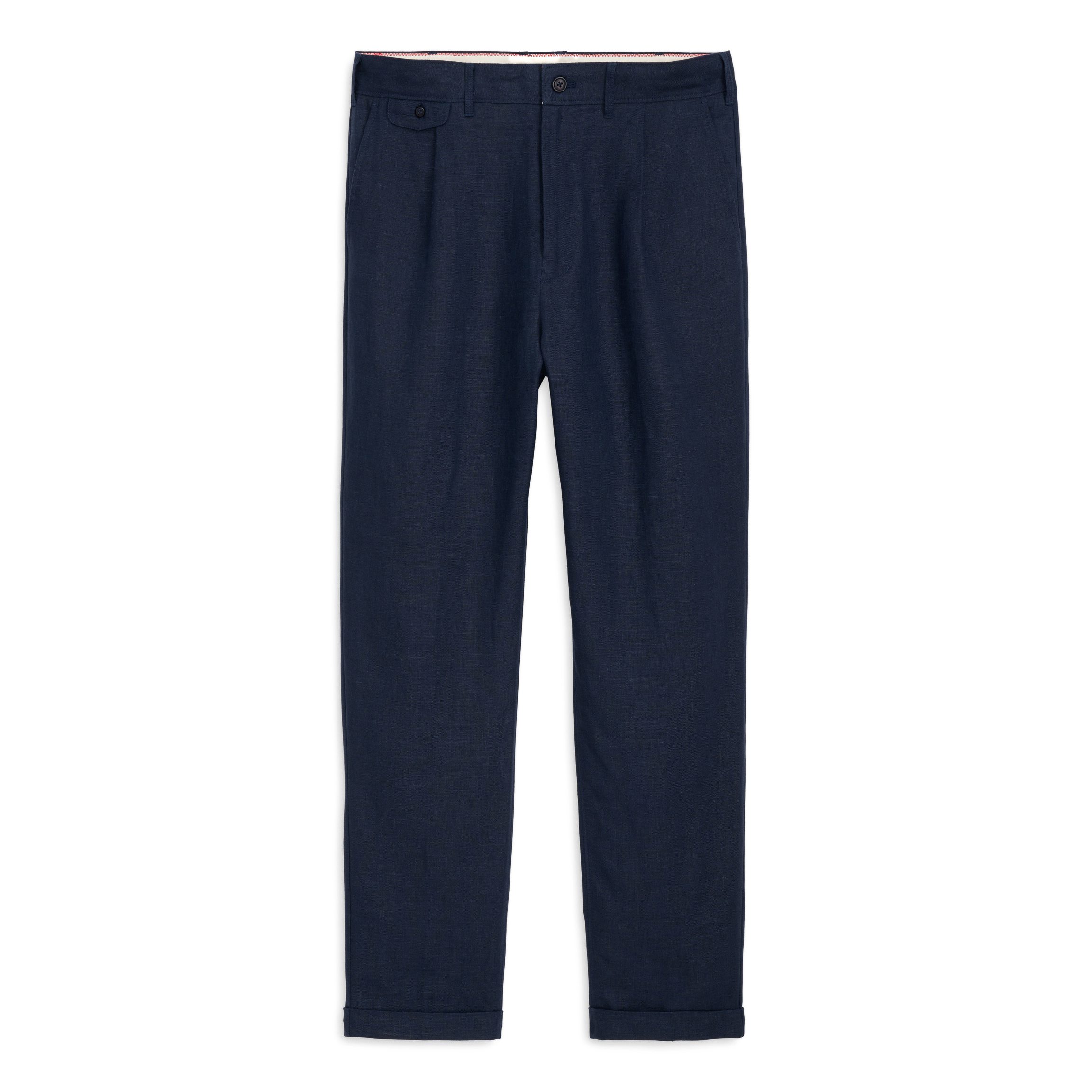 Alex Mill Standard Pleated Linen Pant - Navy | Dress Pants | Huckberry