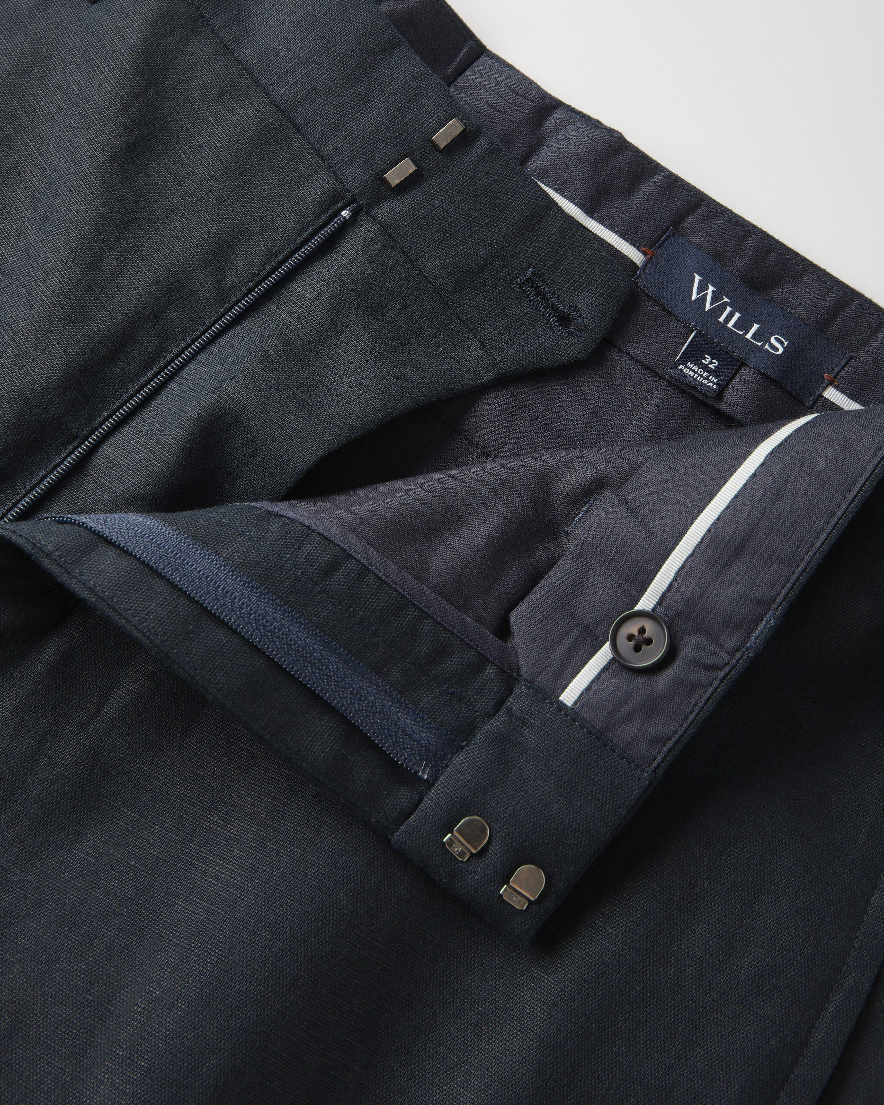 Wills Rosedale Linen Trouser - Navy | Chino Pants | Huckberry