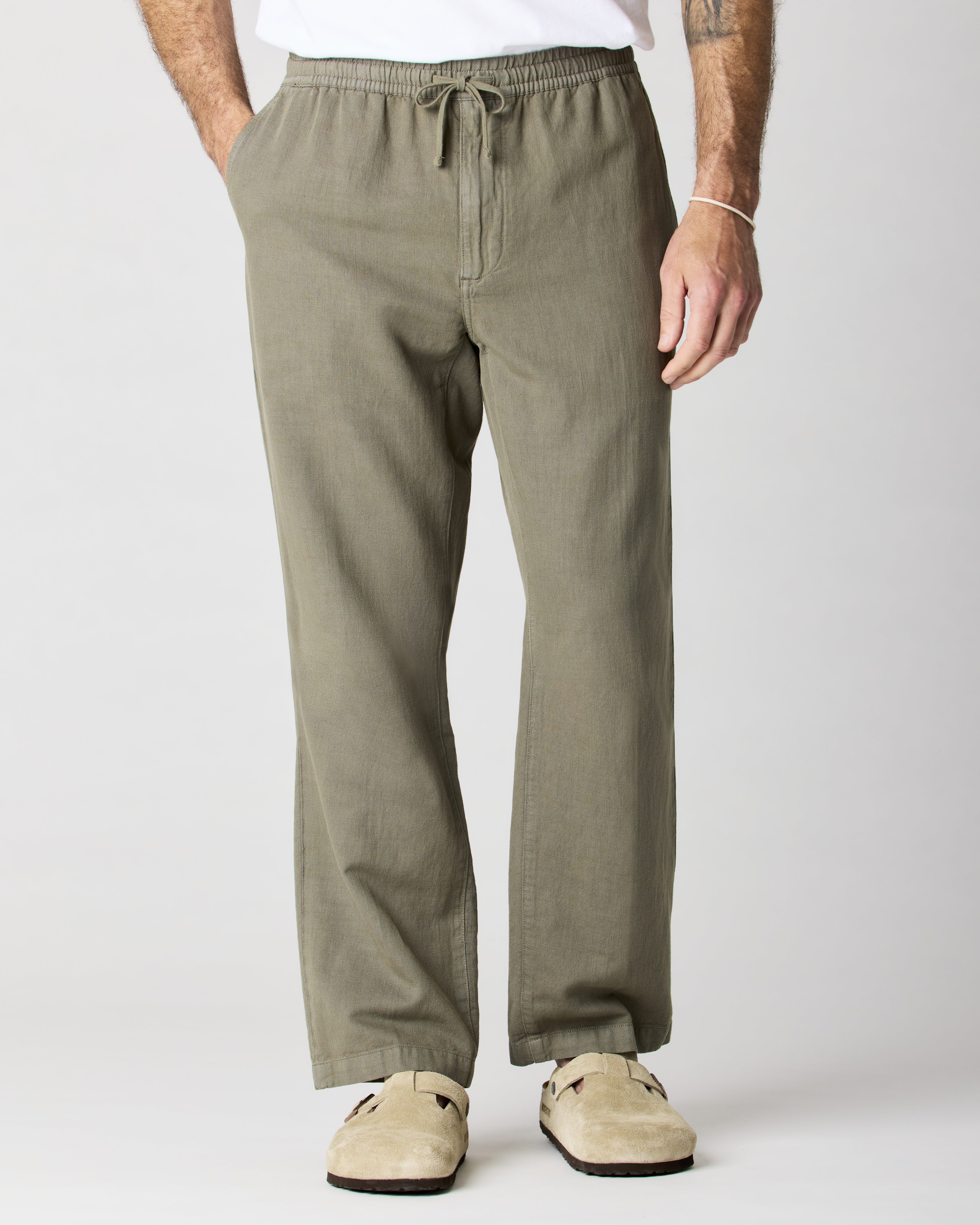 [TWN]★24FW★韓国人気★BANTER WASHING COTTON PANTS Bloomsbury Cotton Pants-Off White | Boden USA