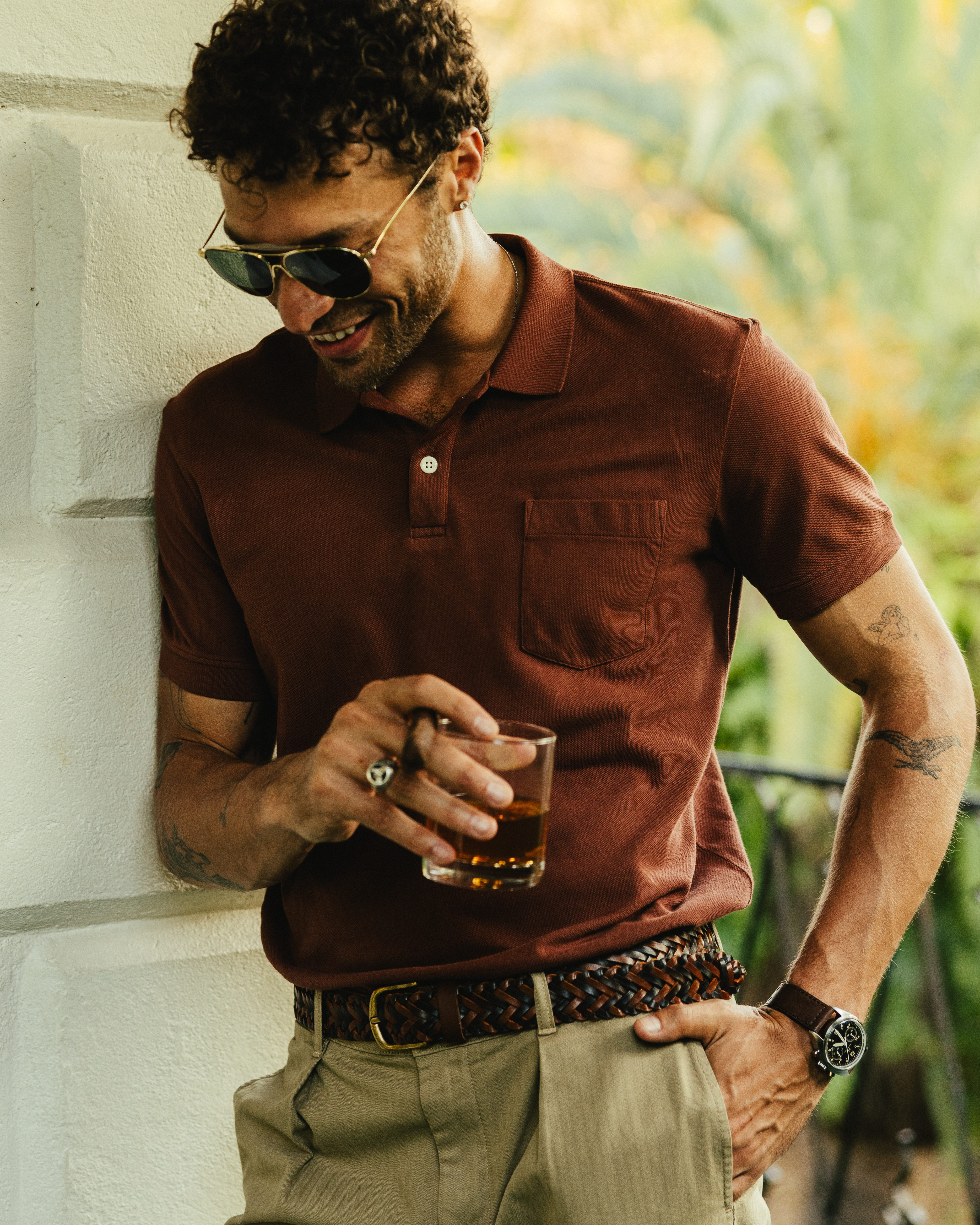 Flint and Tinder Pique Polo Shirt - Brick | Polo Shirts