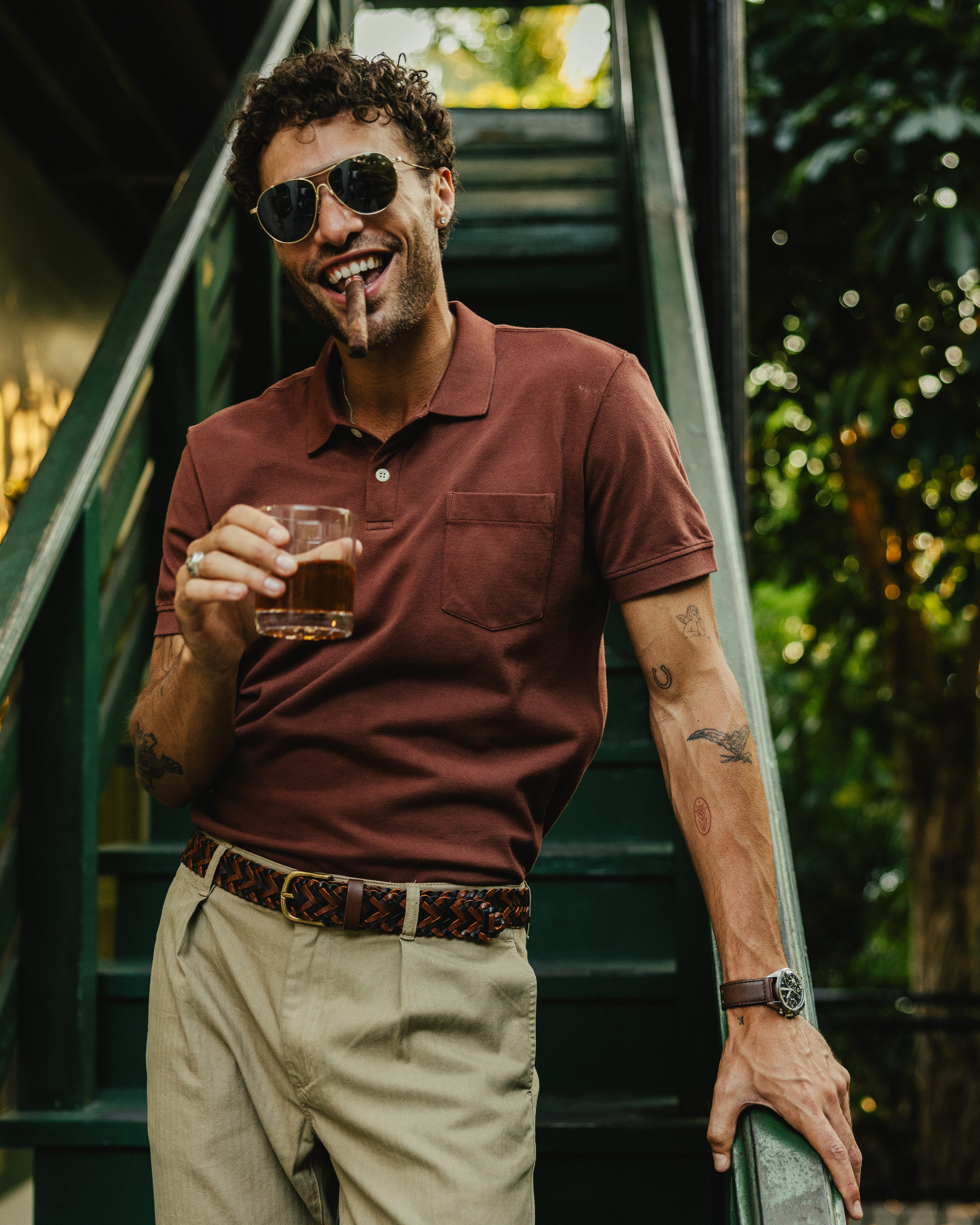 Flint and Tinder Pique Polo Shirt - Brick | Polo Shirts