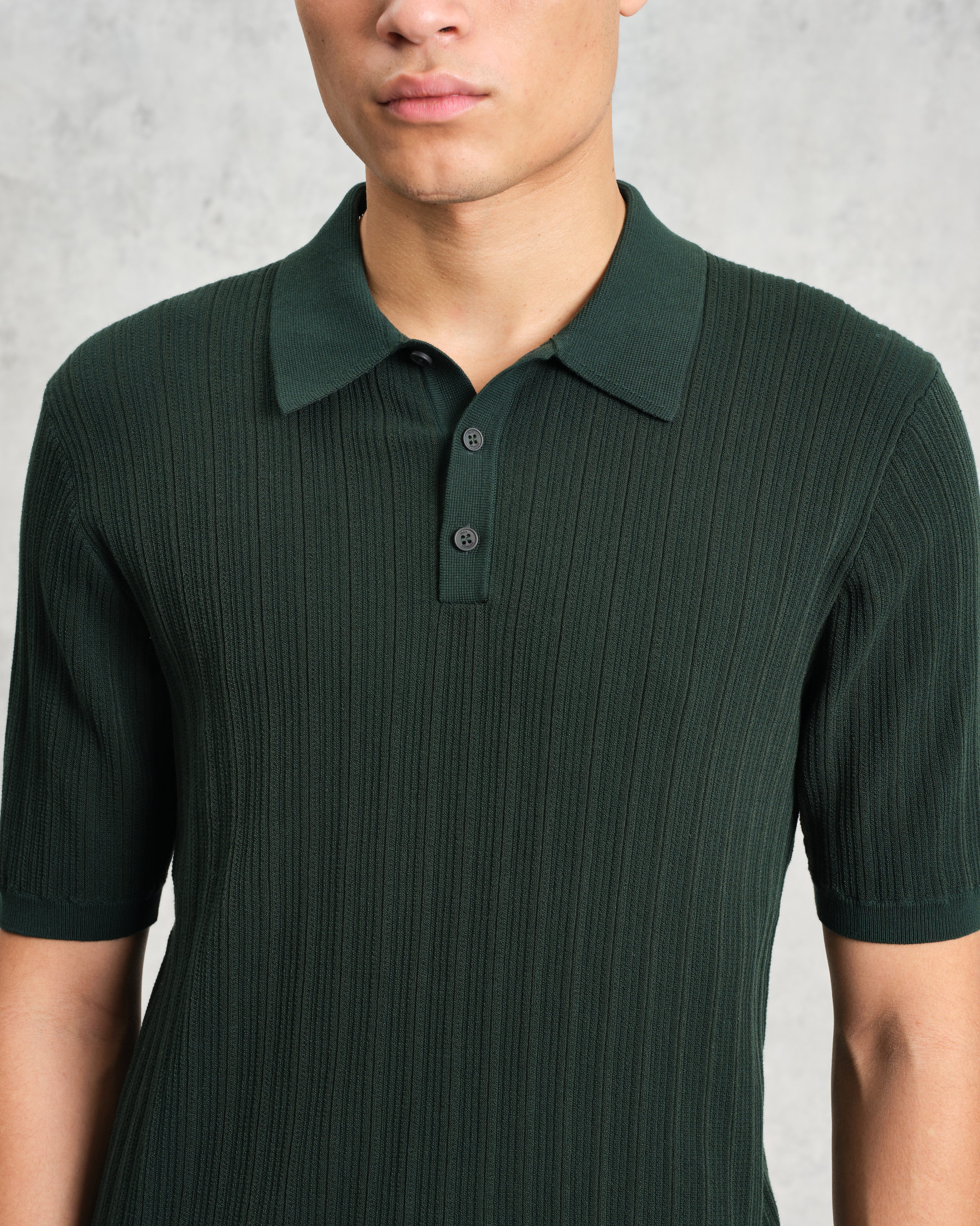 Wax London Naples Knit Polo - Green | Sweater Polos | Huckberry