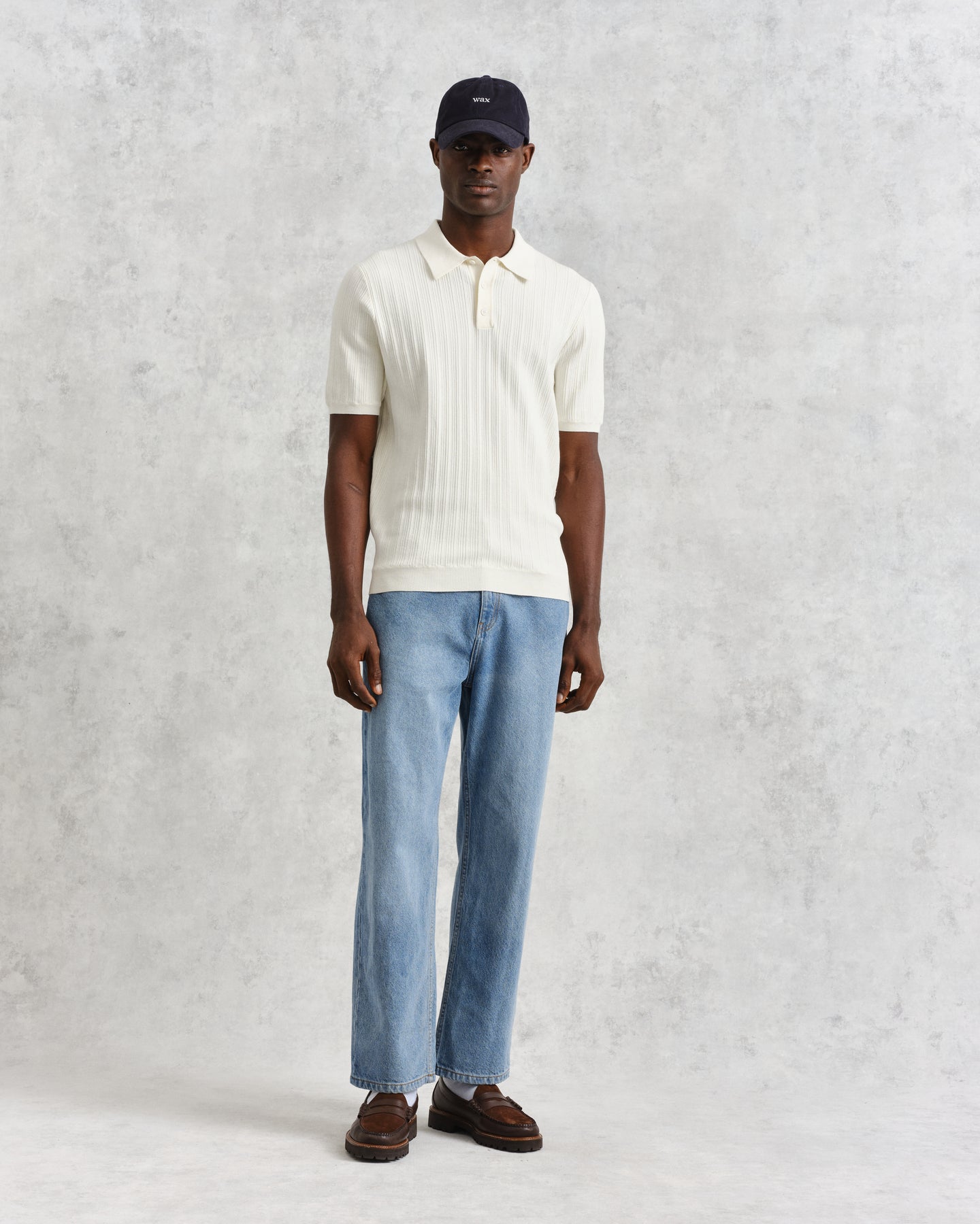 Wax London Naples Knit Polo - Ecru | Sweater Polos | Huckberry
