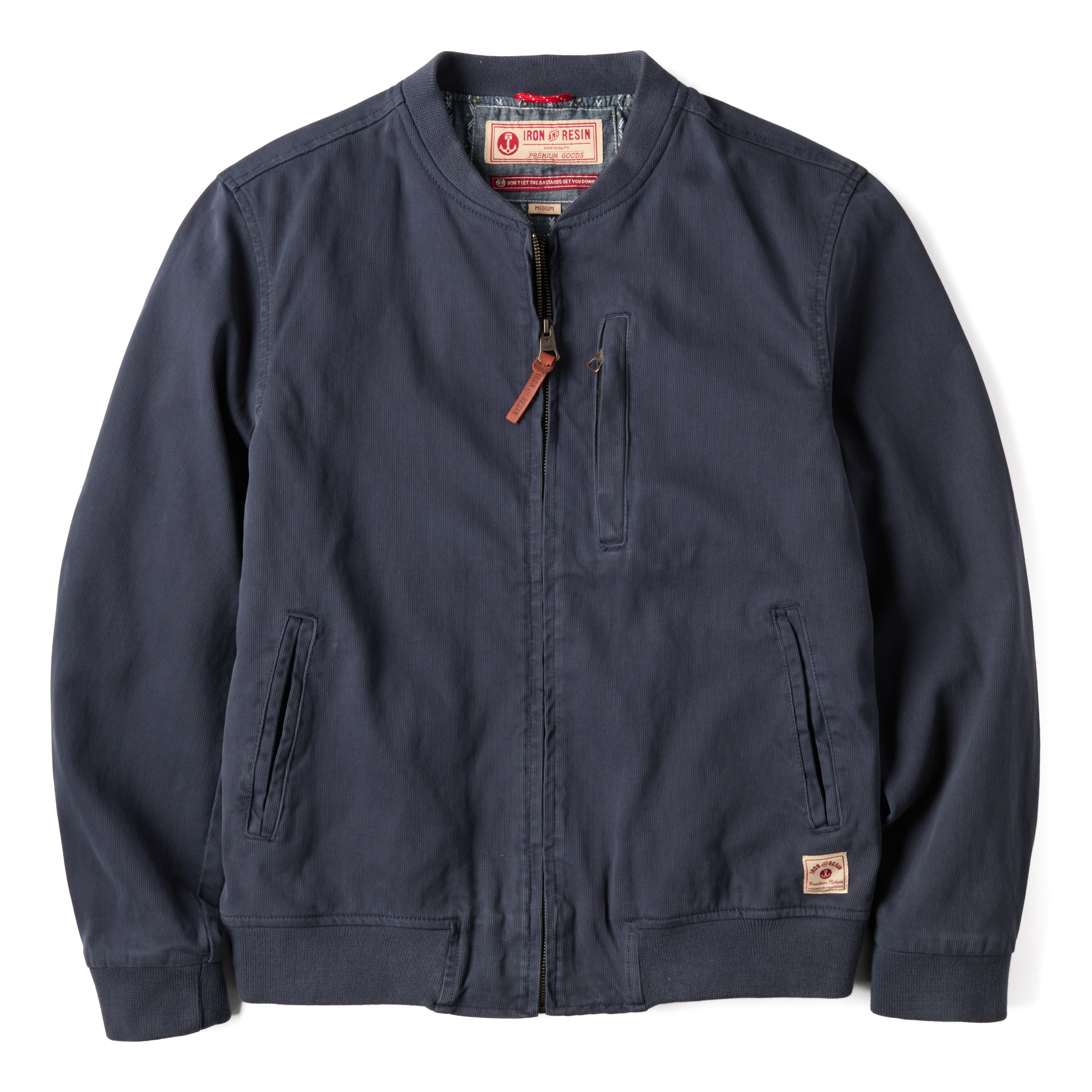 Iron and Resin Line Up Bomber Jacket - Blue | Trucker Jackets