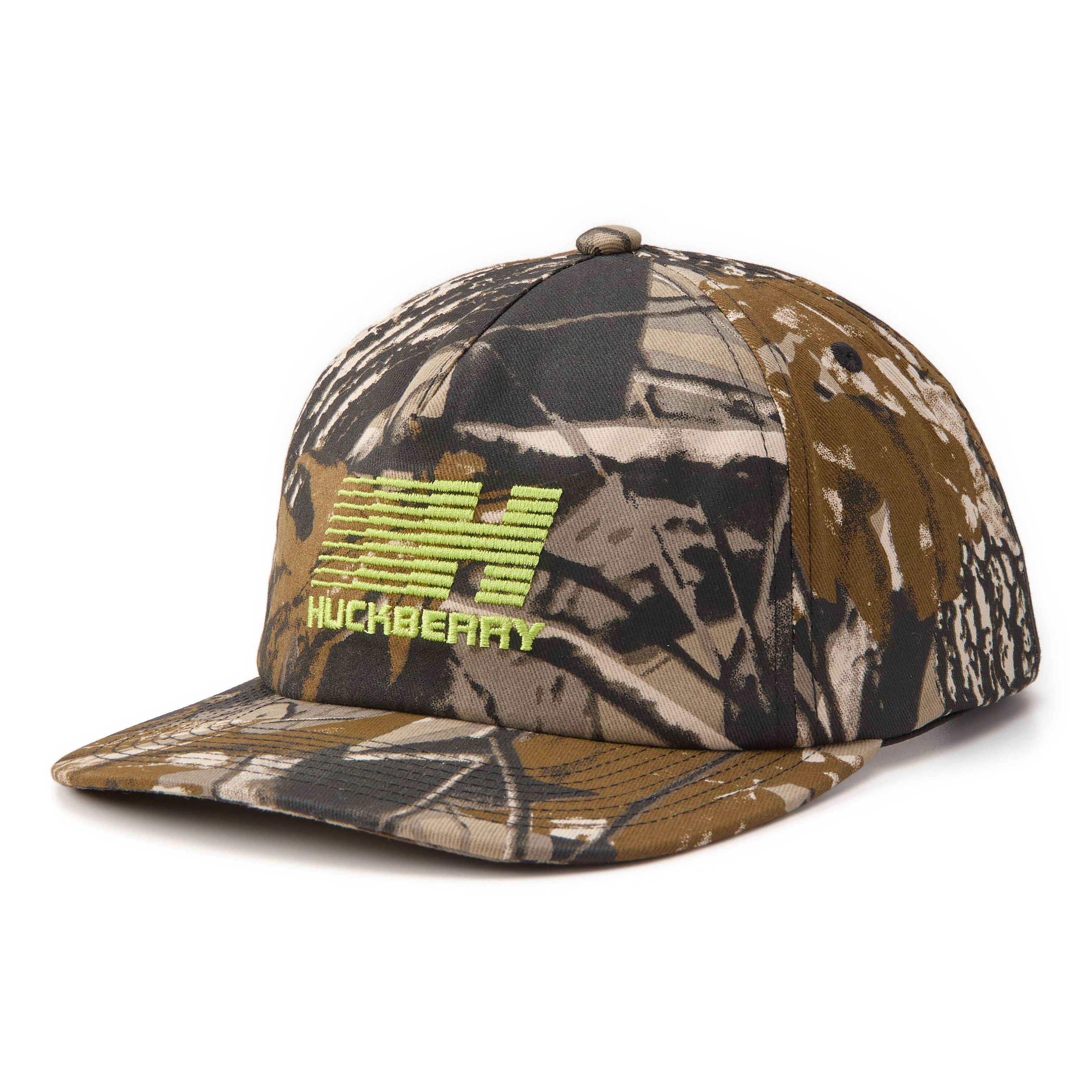 Huckberry Fast Lane Logo Snapback Hat - Light Brown