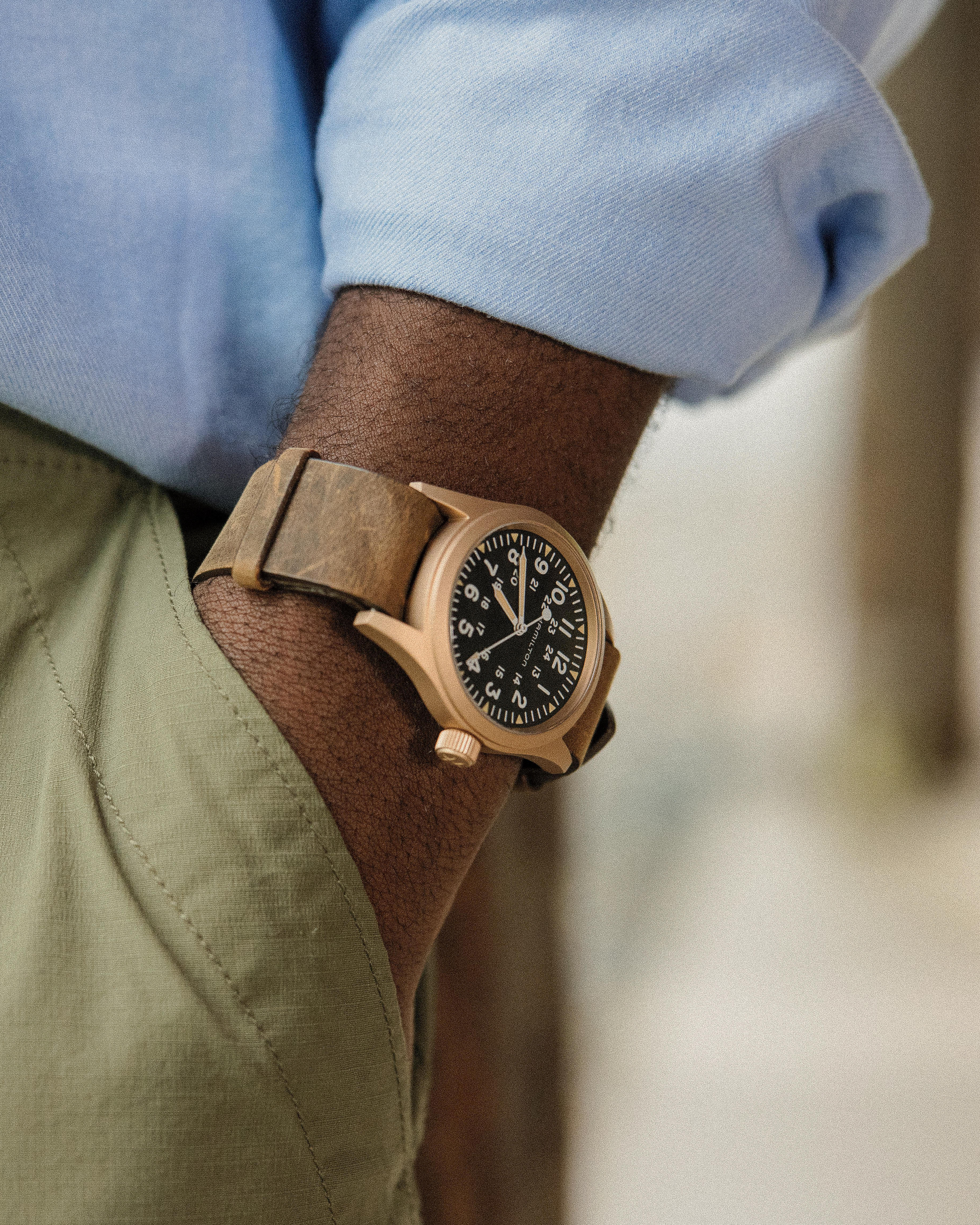 ☆HAMILTON☆ Khaki Field Mechanical Bronze 38mm 腕時計♪ Hamilton Khaki Field Mechanical Bronze 38mm Watch – Windup
