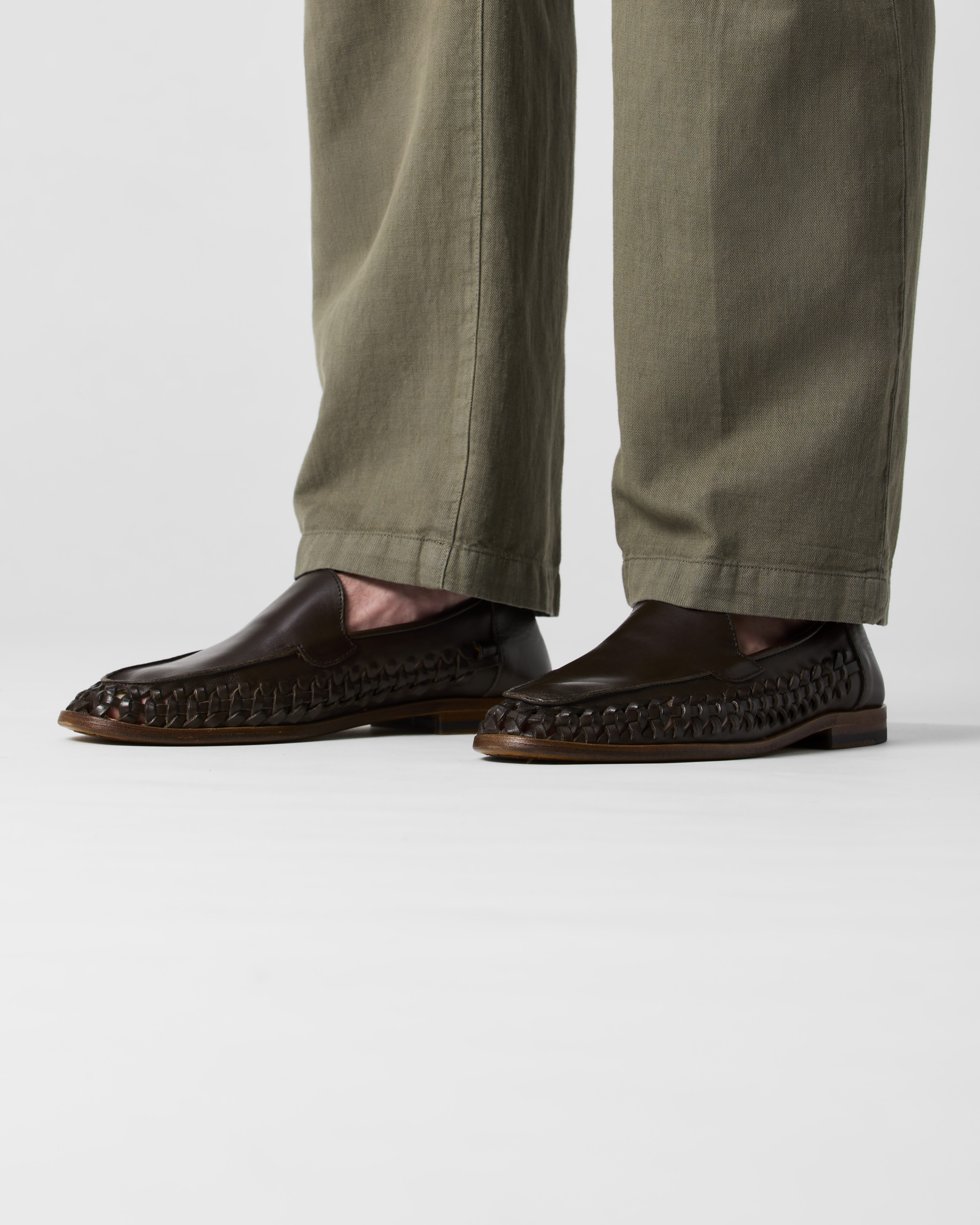 Astorflex Samaflex Woven Venetian Loafer - Ebano Dark Brown