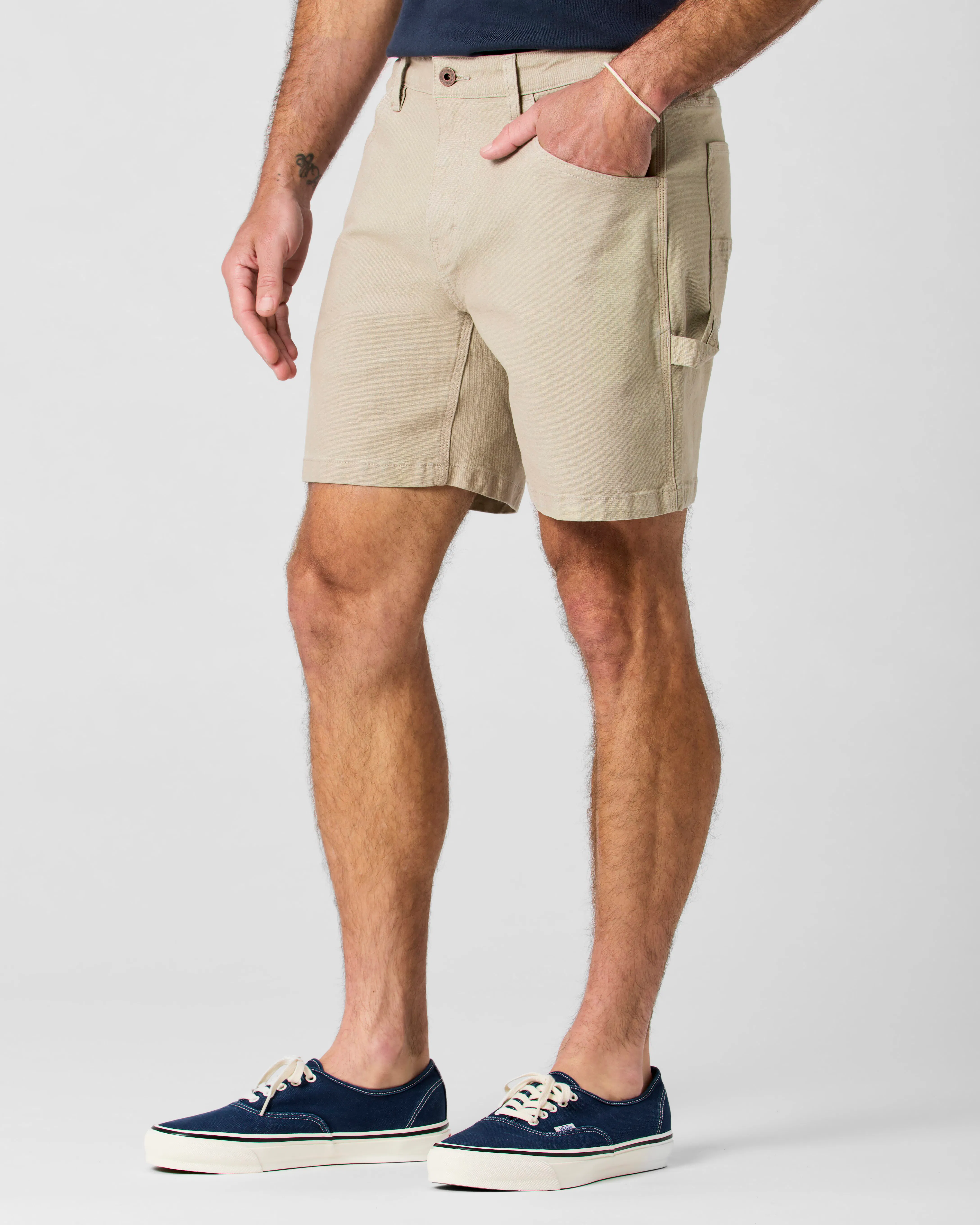 Flint and Tinder Carpenter Short - Stone | Cargo Shorts | Huckberry