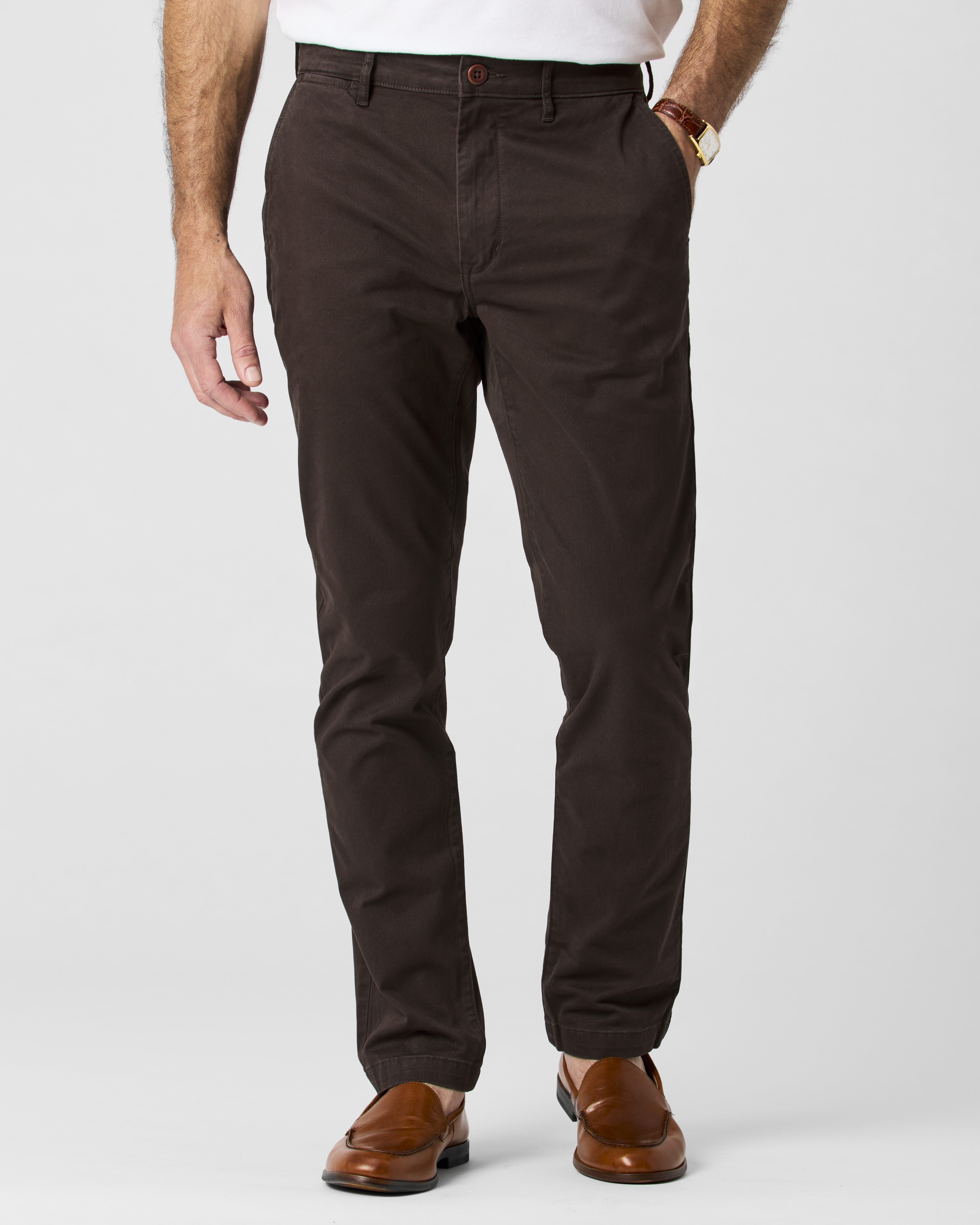 Flint and Tinder 365 Chino Pant - HB Slim - Chocolate | Chino