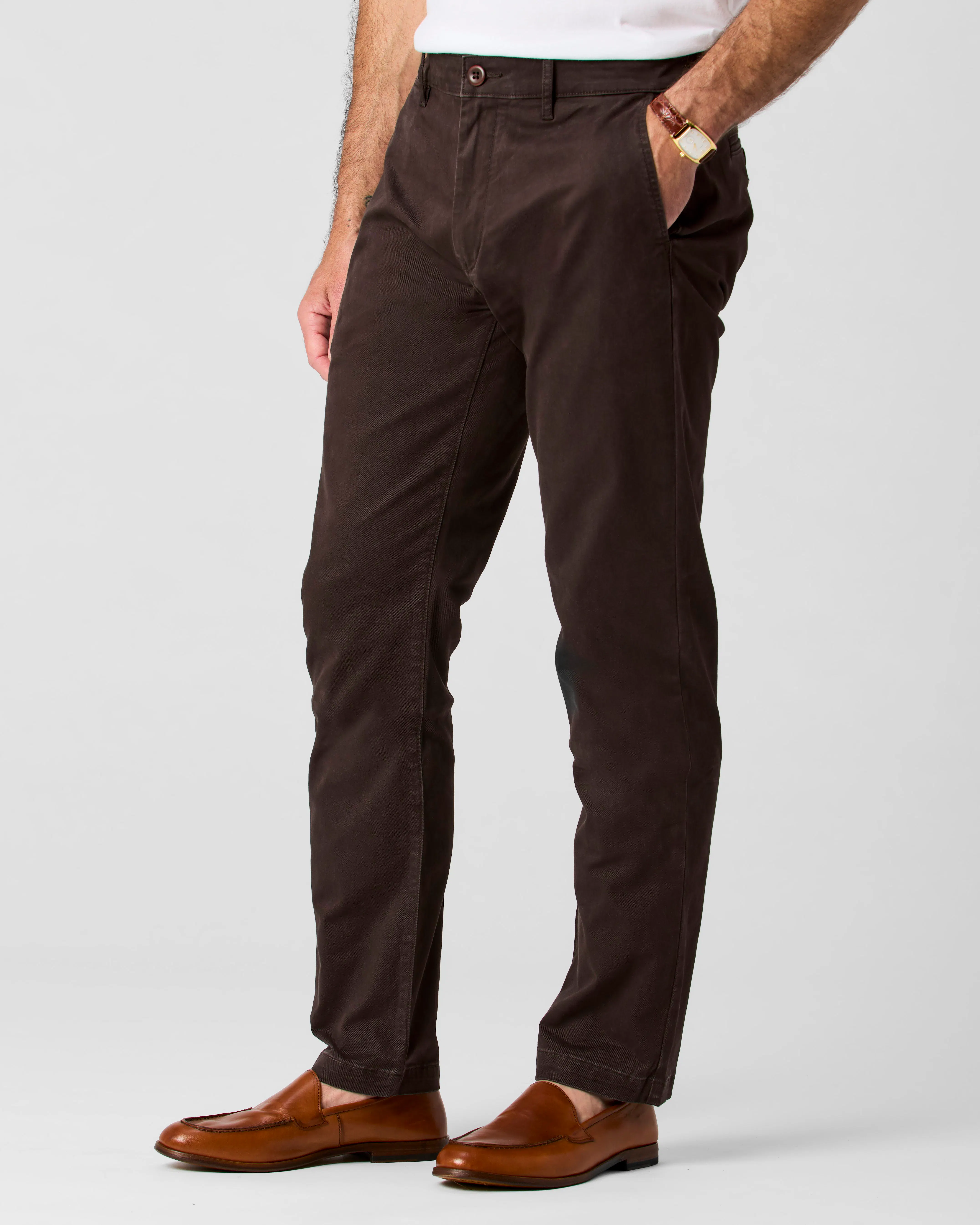 Flint and Tinder 365 Chino Pant - HB Straight - Chocolate | Chino