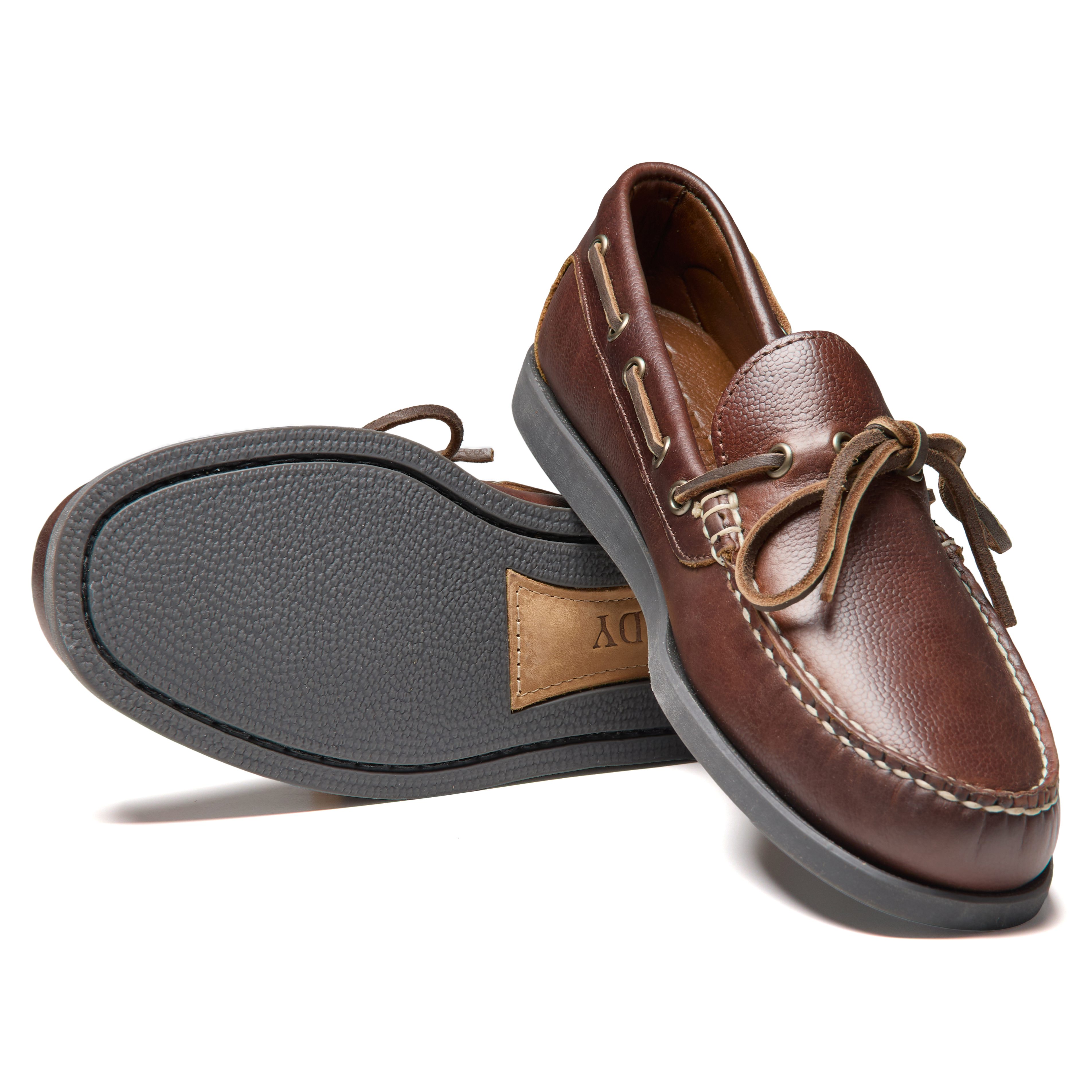 Quoddy Canoe Shoe Camp Sole - Brown/Charcoal | Boat Shoes | Huckberry