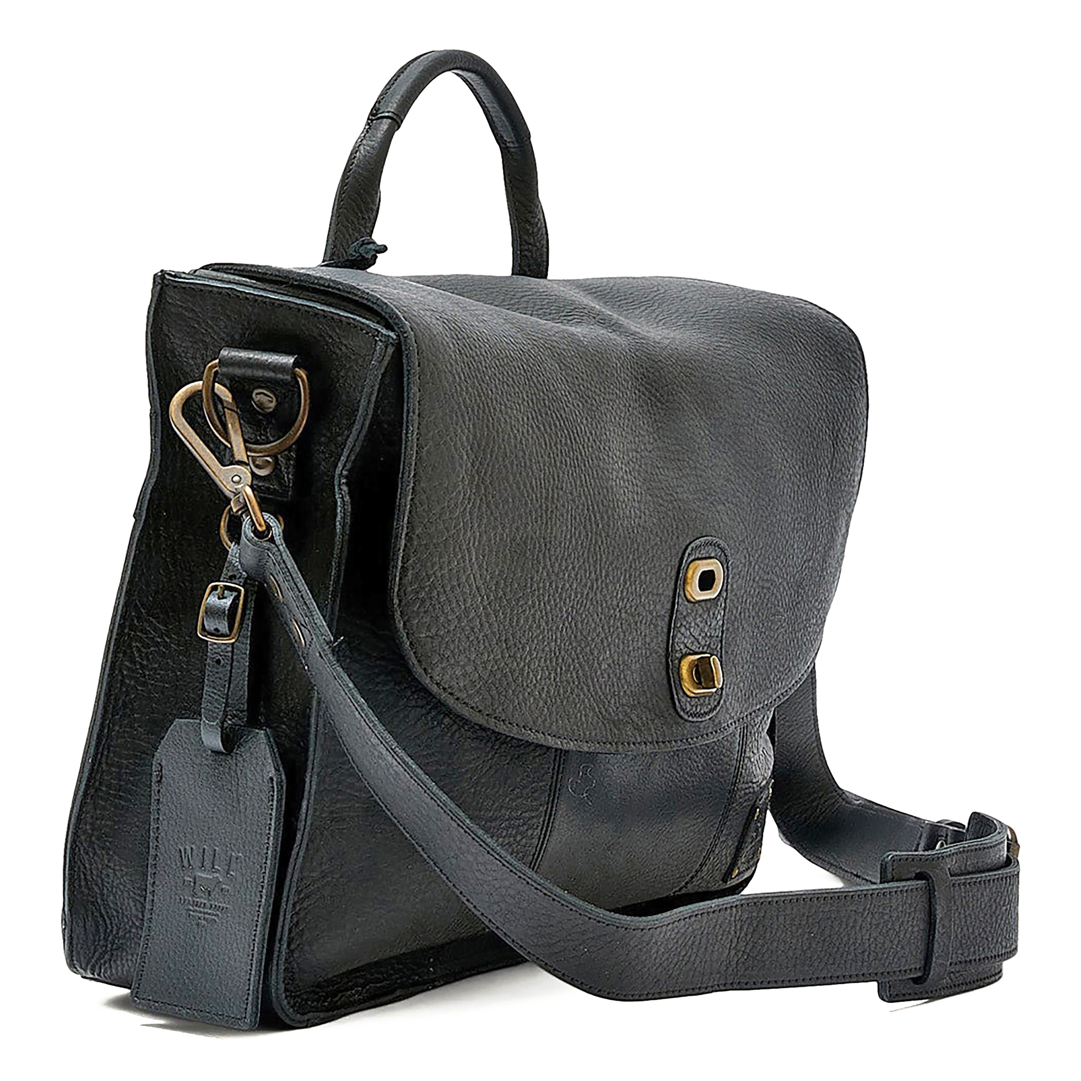 Kent Leather Messenger Bag - Thumbnail 5