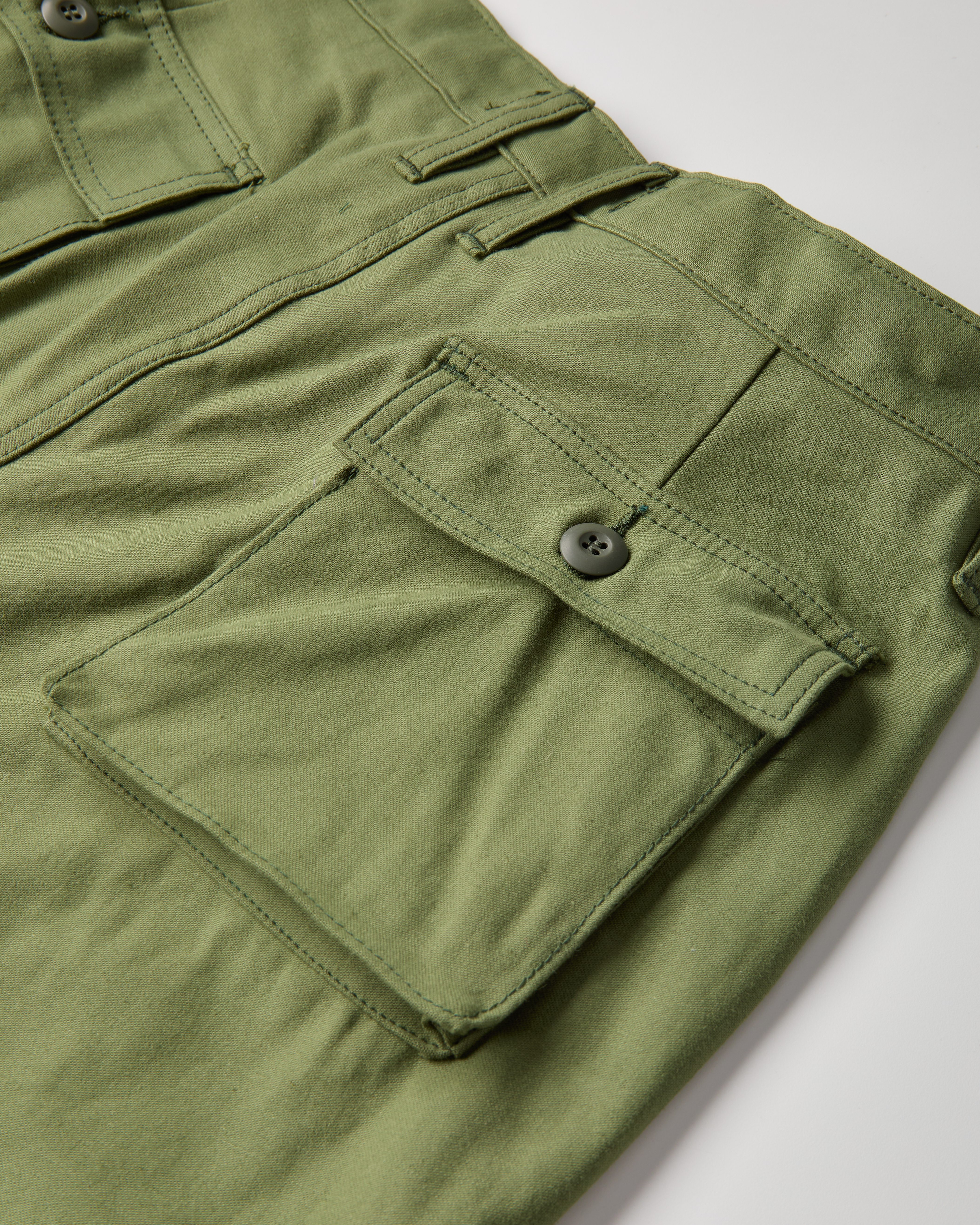 【COLOR iN ID】out fatigue pants FATIGUE PANT Olive Sateen Original Tapered Leg