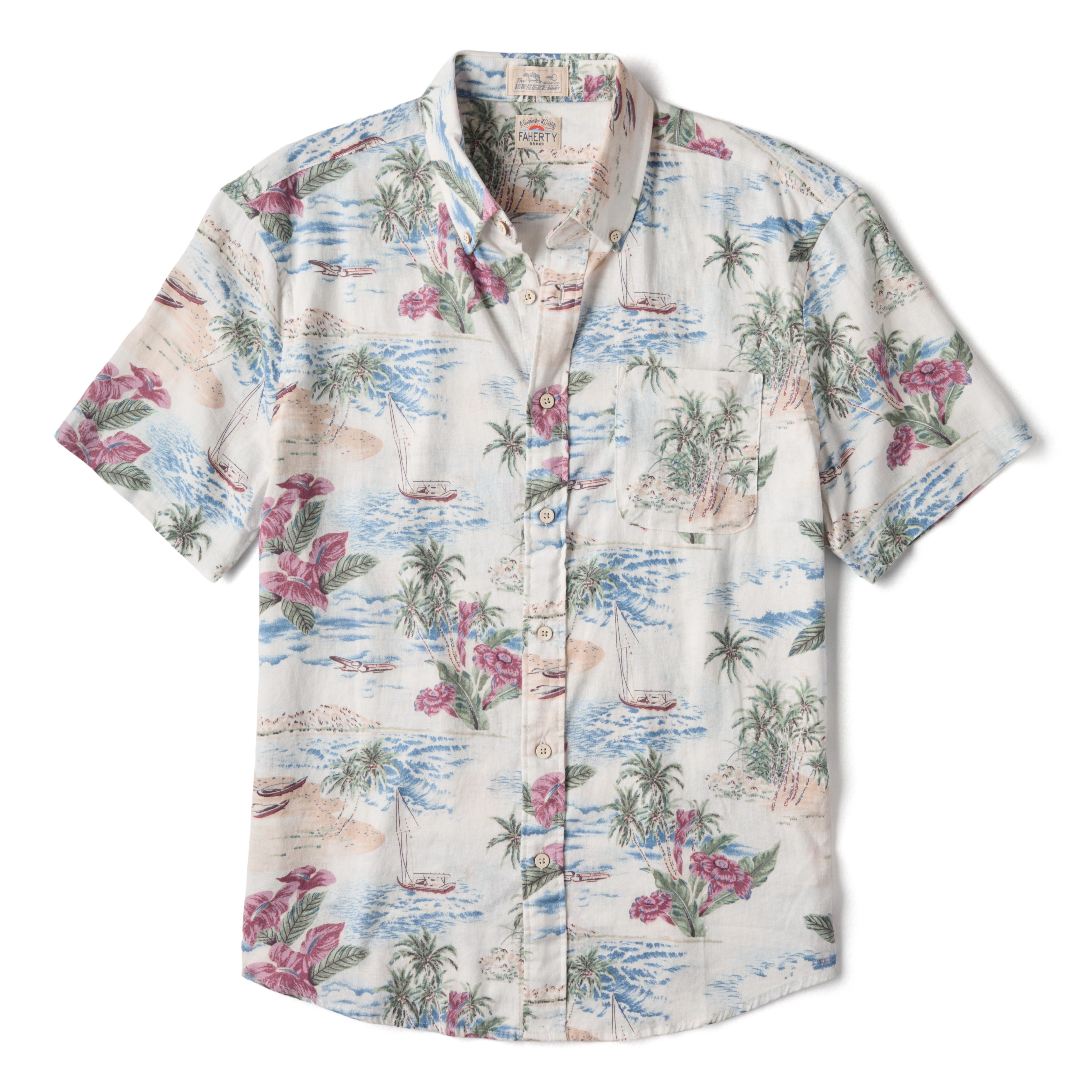 Faherty Brand Breeze Summer Shirt - Molokai Scenic Tropical