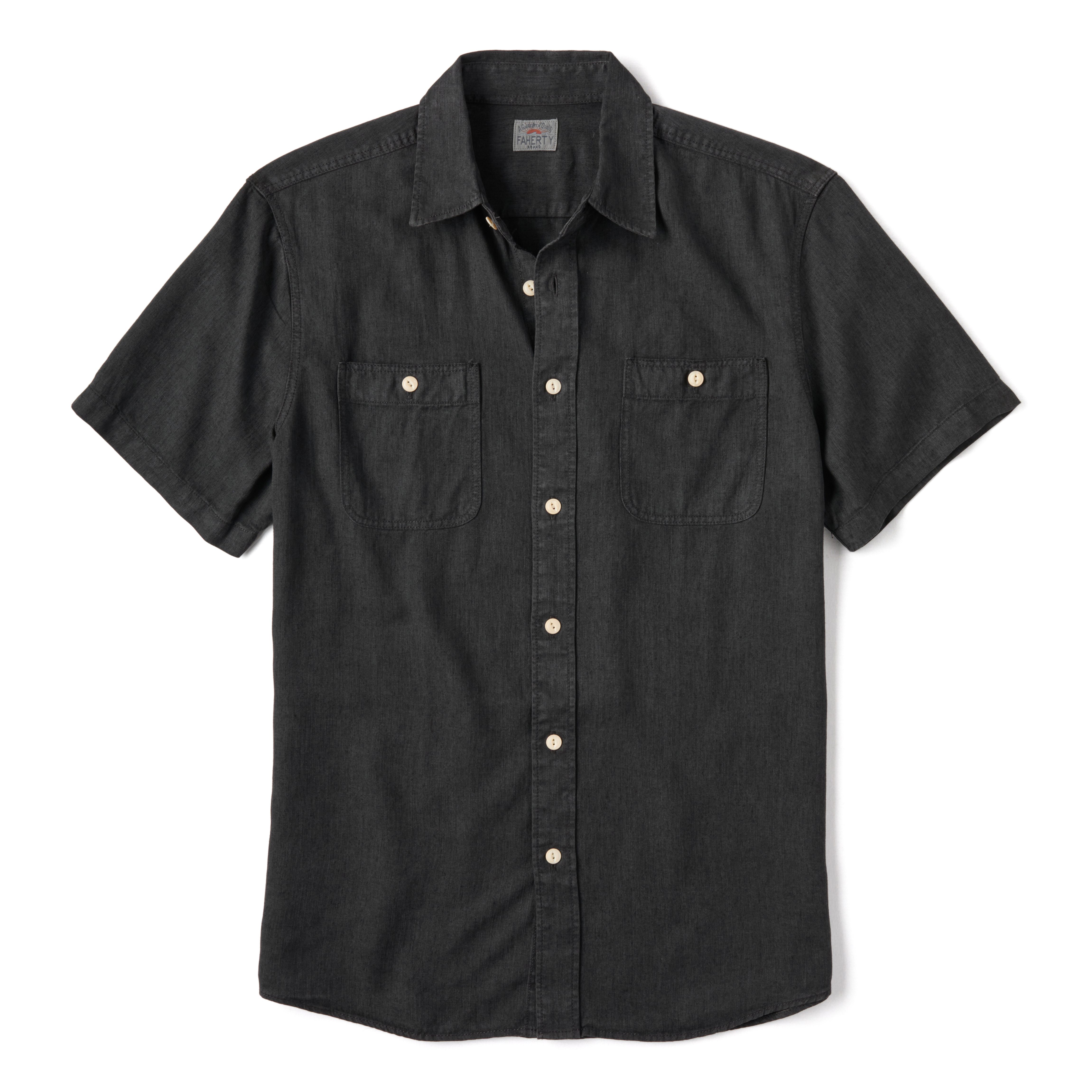 (取寄) ファリティ レディース トライド アンド トゥルー シャンブレー シャツ Faherty women Tried and True Chambray Shirt Durango Black FAH3501_SP25_MENS_MWS2409-