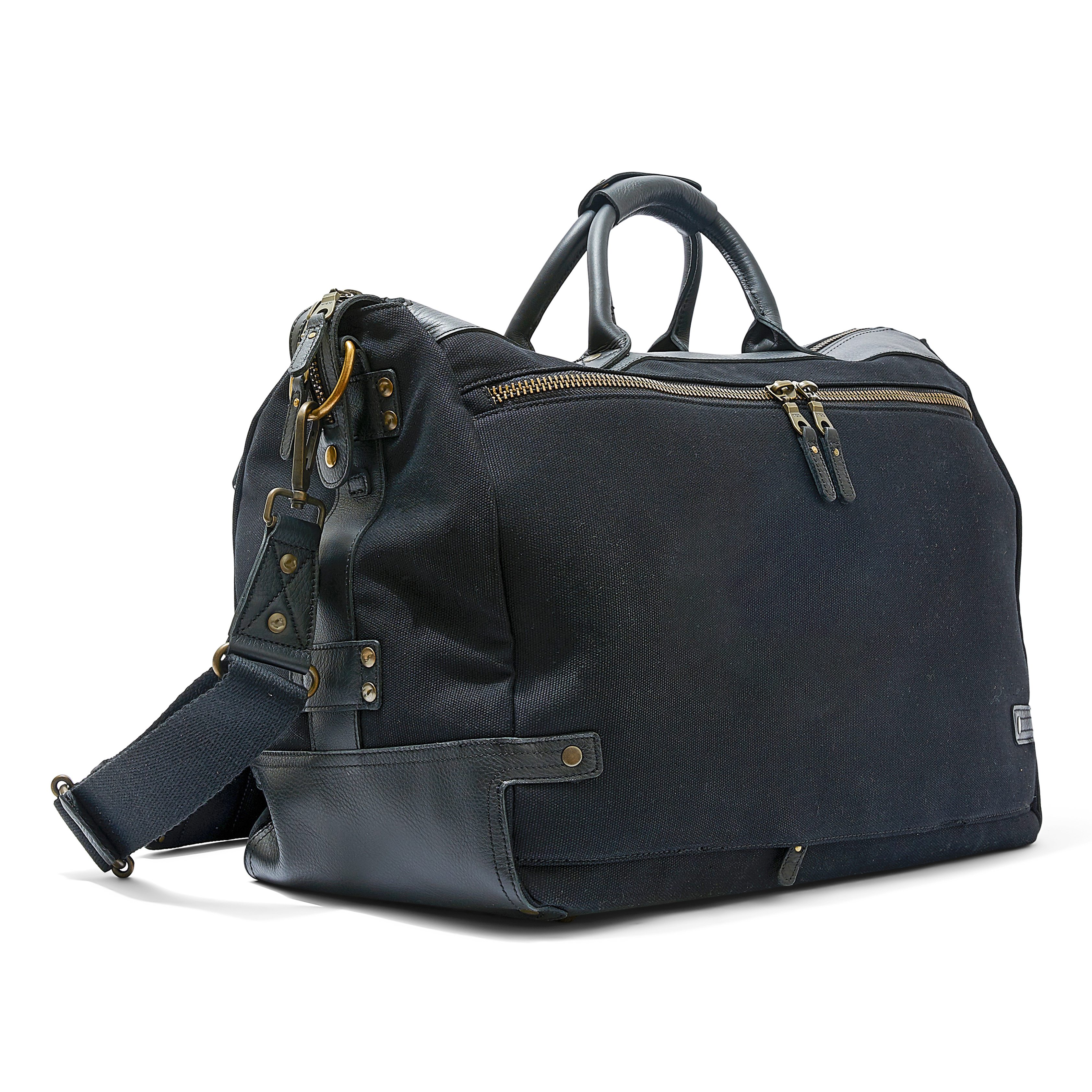 Canvas and Leather Travel Duffel - Thumbnail 5