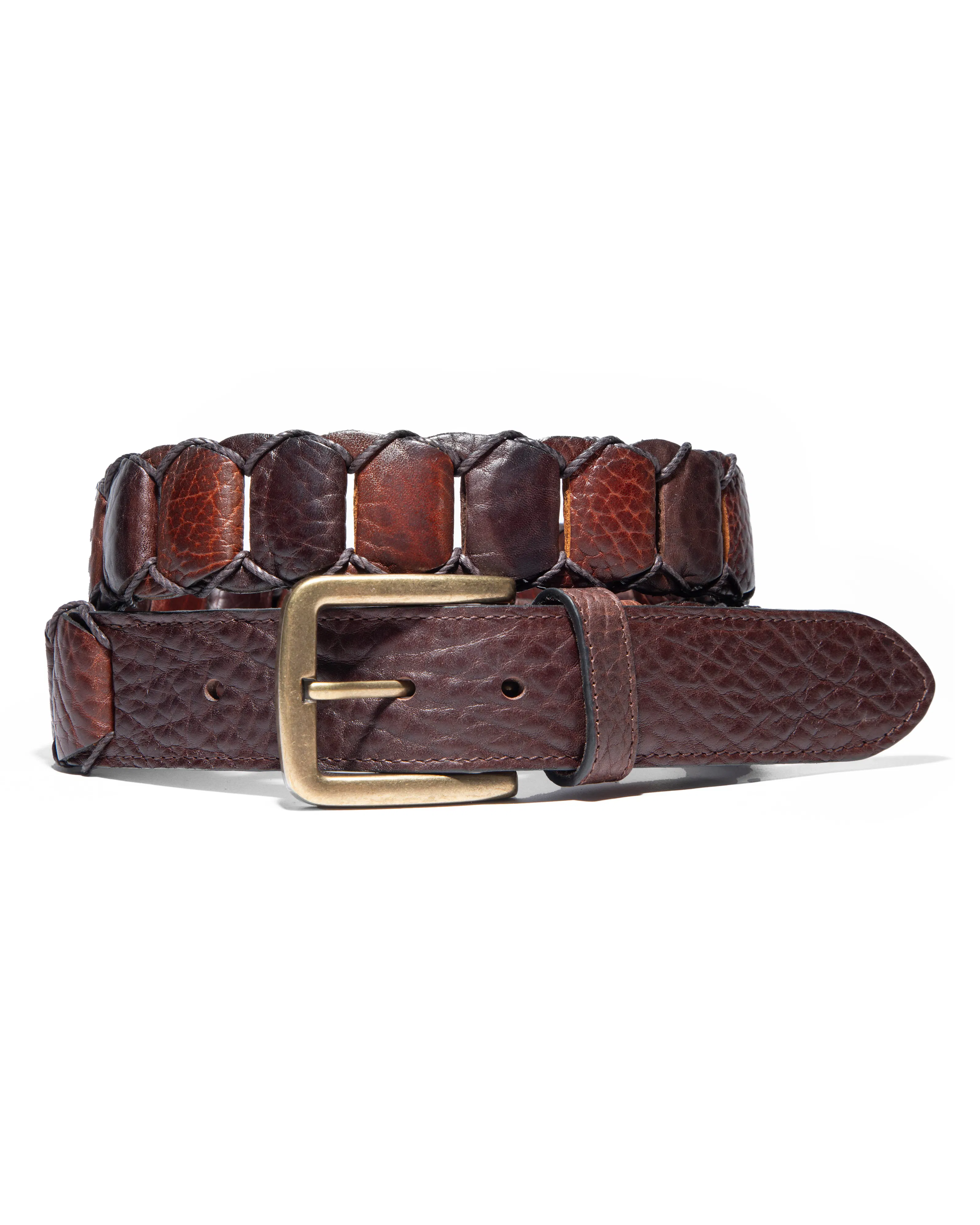 Handcrafted Buffalo Leather Belt With Pure Brass Buckle - 1.5 Inch, Unisex, Adjustable