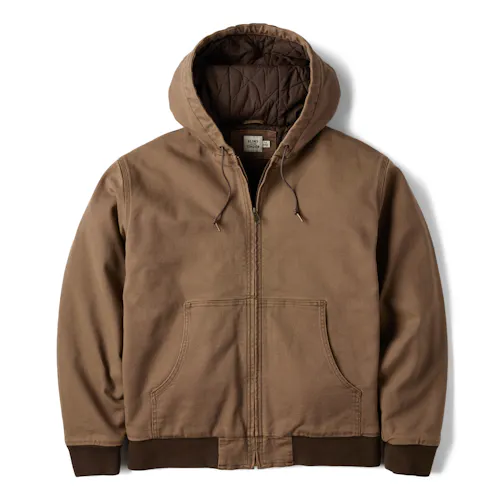 Flint and Tinder Mason Canvas Hooded Bomber Jacket