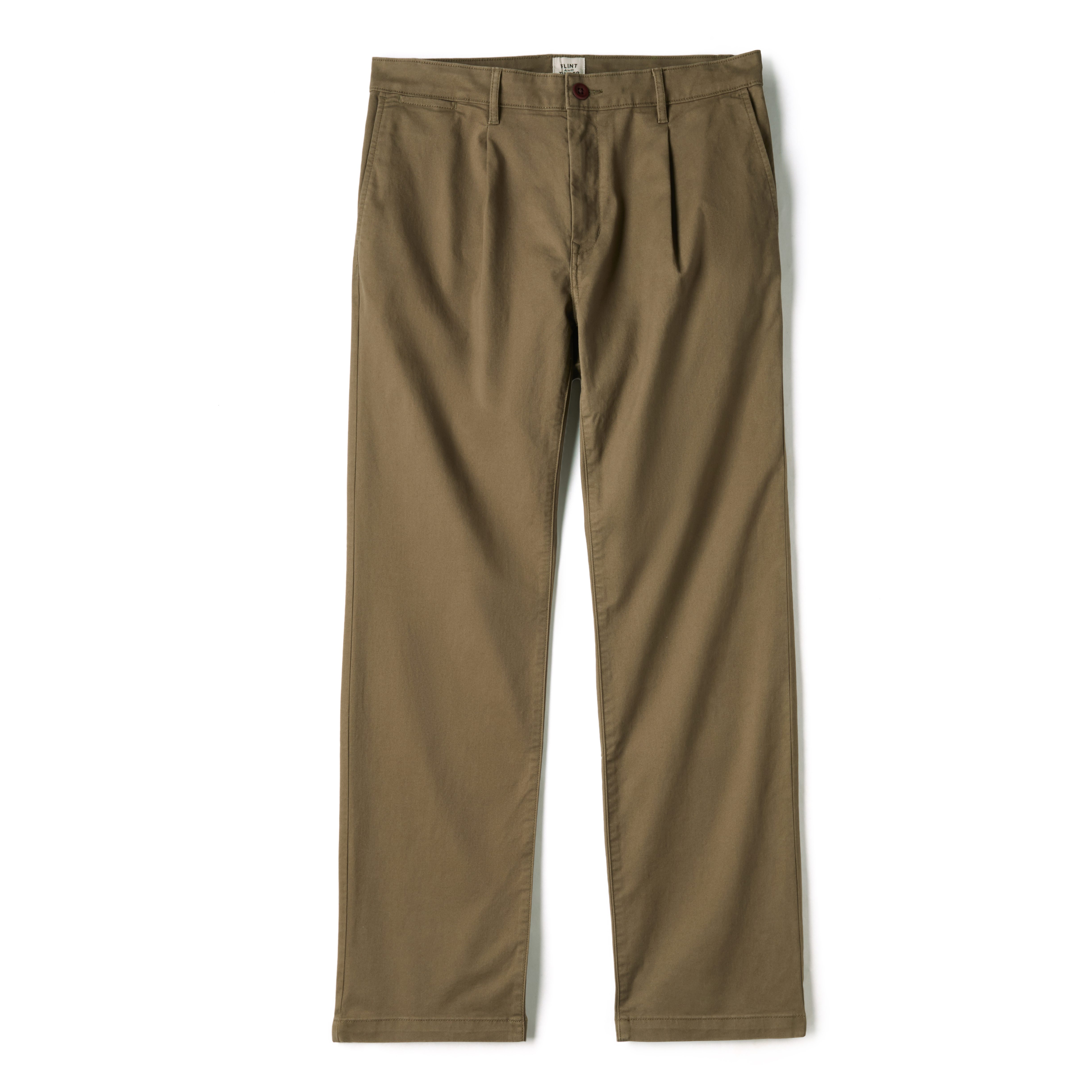 Flint and Tinder 365 Pleated Chino Pant - HB Classic - Military