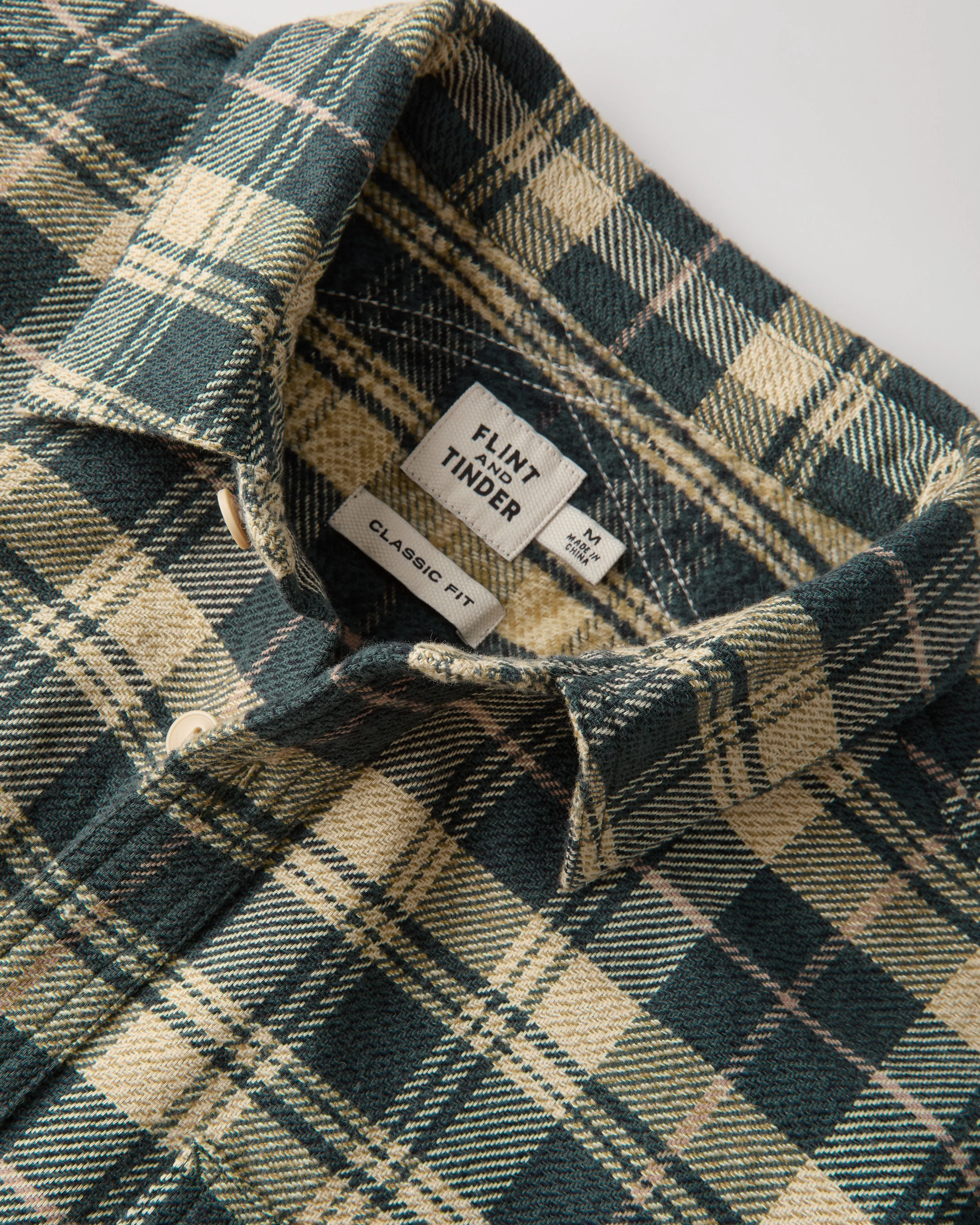 Flint and Tinder Flannel Crossback Workshirt - Scarab Plaid