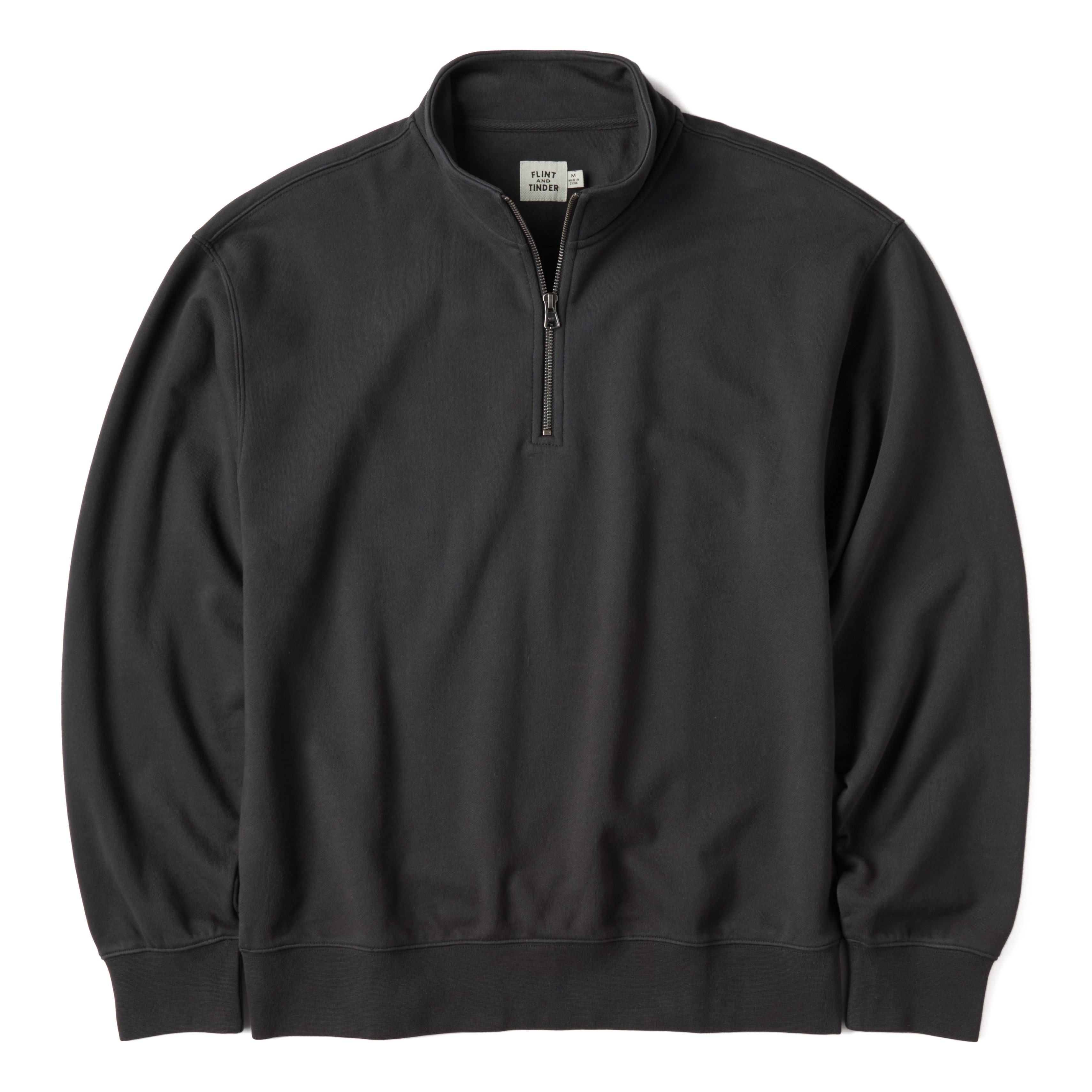 Flint and Tinder Midweight Terry Half-Zip Sweatshirt - Washed