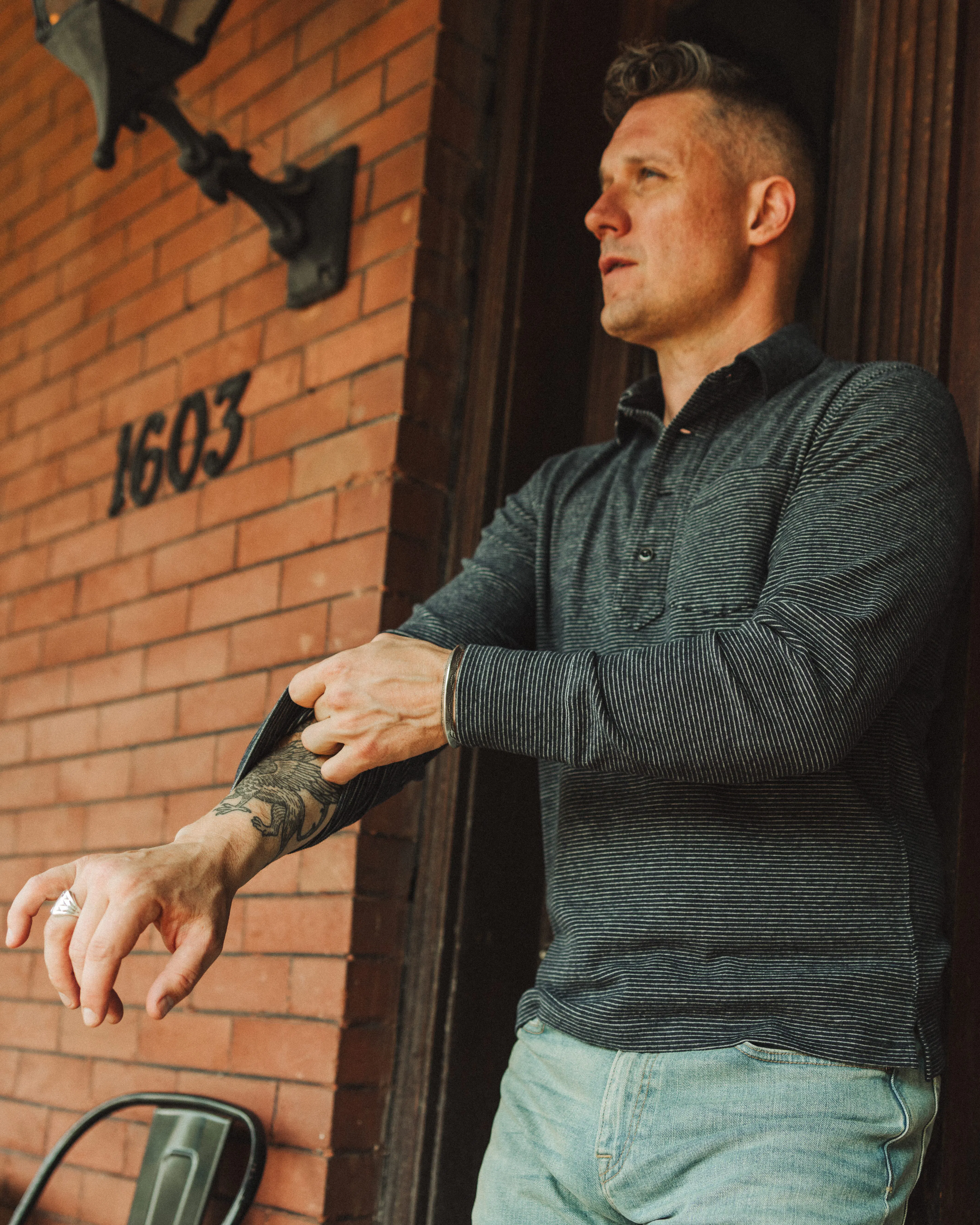 Relwen Mariner Polo - Navy Stripe | Polo Shirts | Huckberry