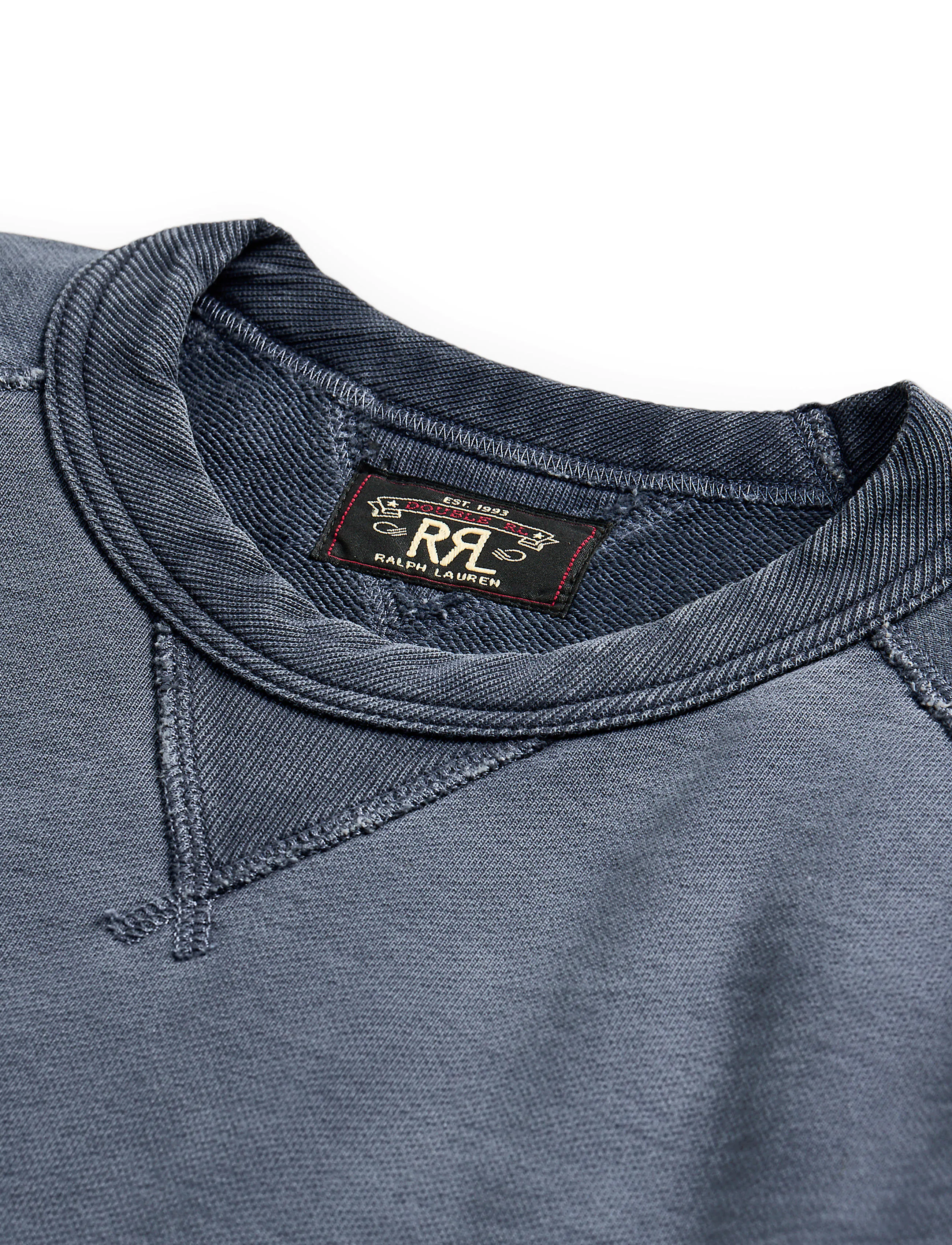 RRL Heavyweight Terry Raglan Pullover - Navy | Crewneck 