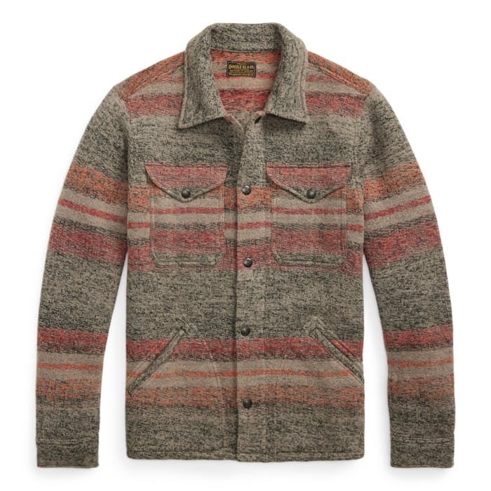 RRL Jacquard Wallace Jacket - Red/Multi | Shirt Jackets | Huckberry