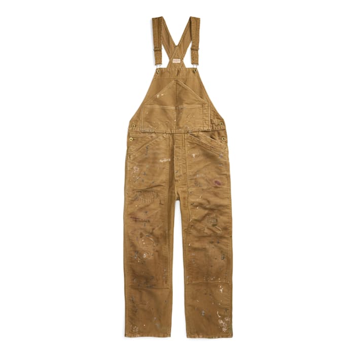 RRL Renshaw Repair Overalls - Medium Brown w/ Repairs