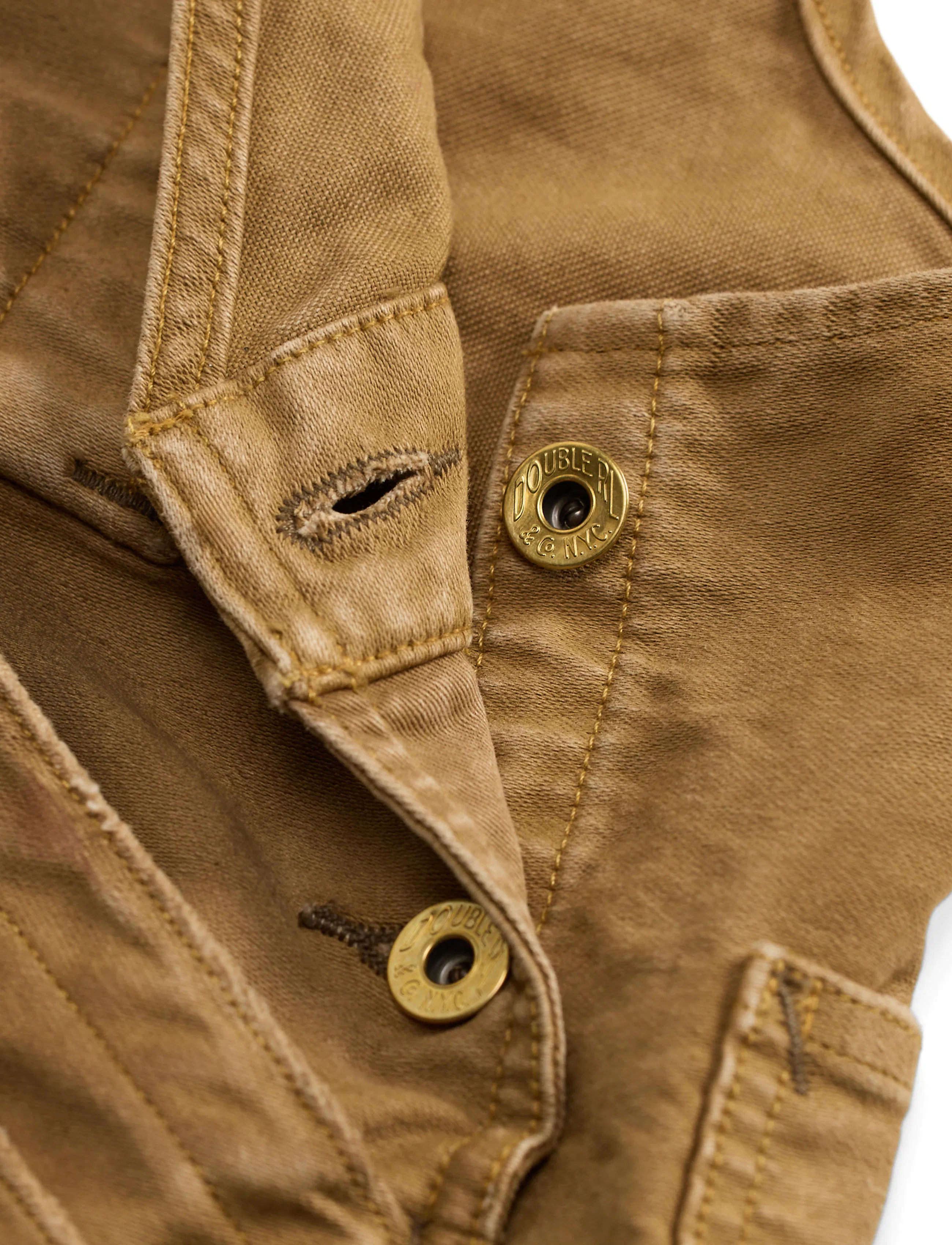 RRL Renshaw Repair Overalls - Medium Brown w/ Repairs | Casual 