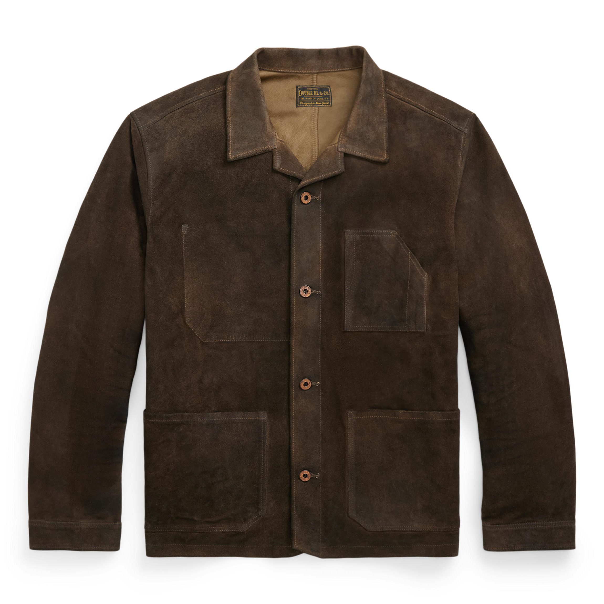 RRL Valero Denim Jacquard Trucker Jacket - Indigo/Yellow/Tan Multi