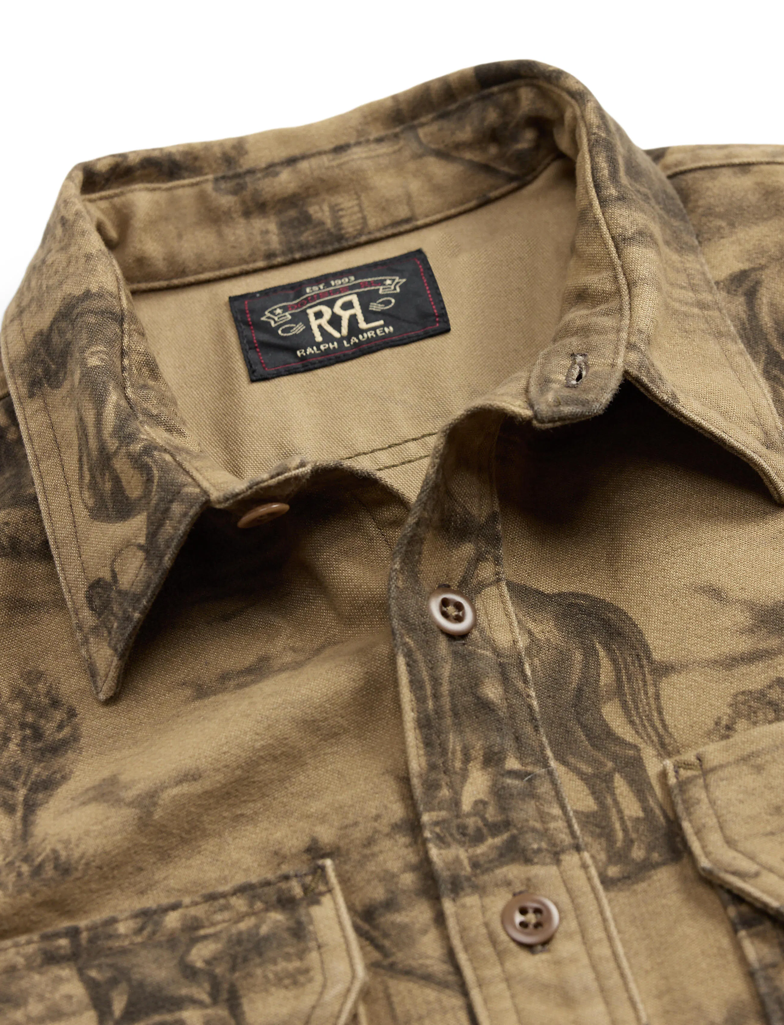 RRL Stables Moleskin Shirt - Brown | Long Sleeve Shirts | Huckberry