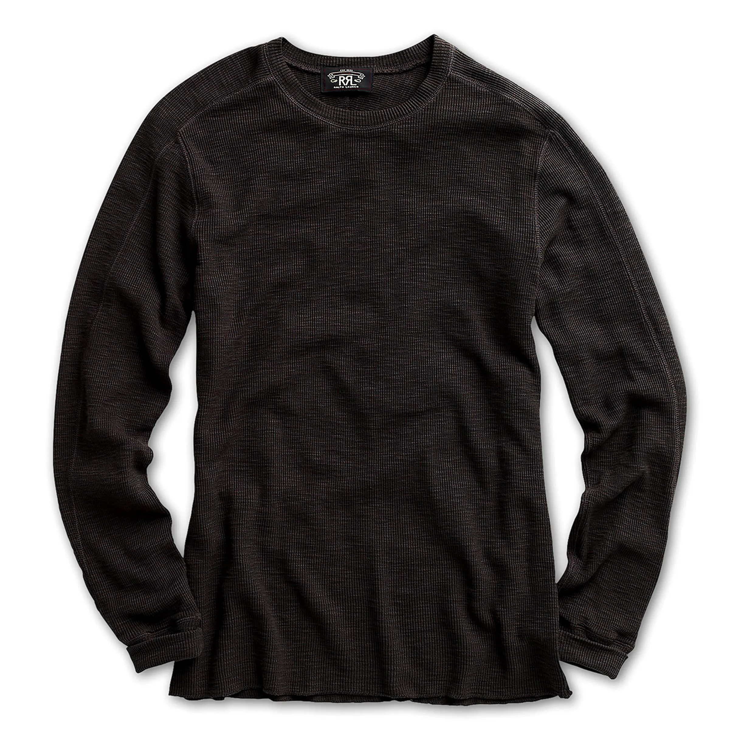 RRL Textured Waffle Knit Shirt - Black Canvas | T-Shirts | Huckberry